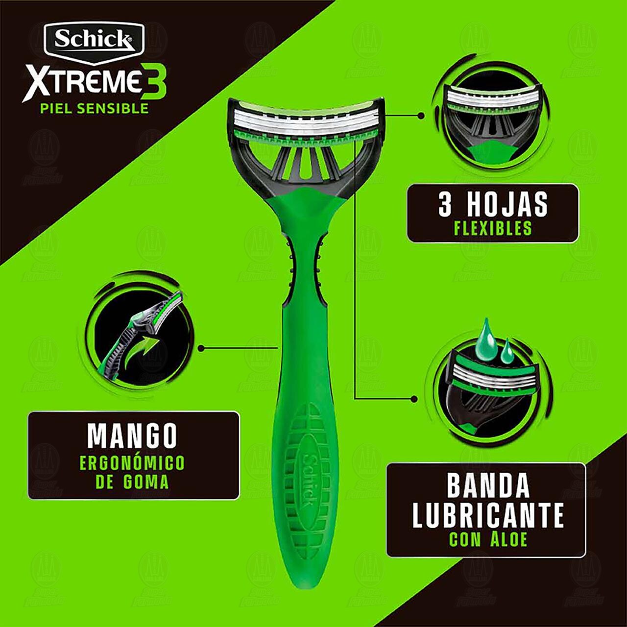 M&aacute;quinas para Afeitar Schick Xtreme3 Desechable Piel Sensible, 2 pzas. image number 2