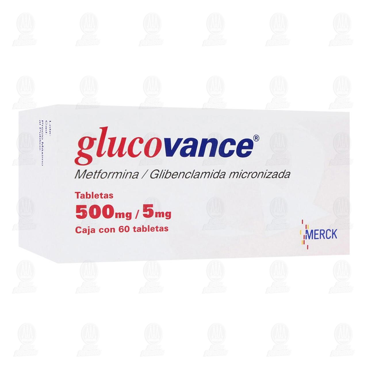 Glucovance 500mg/5mg, 60 Tabletas. image number 0