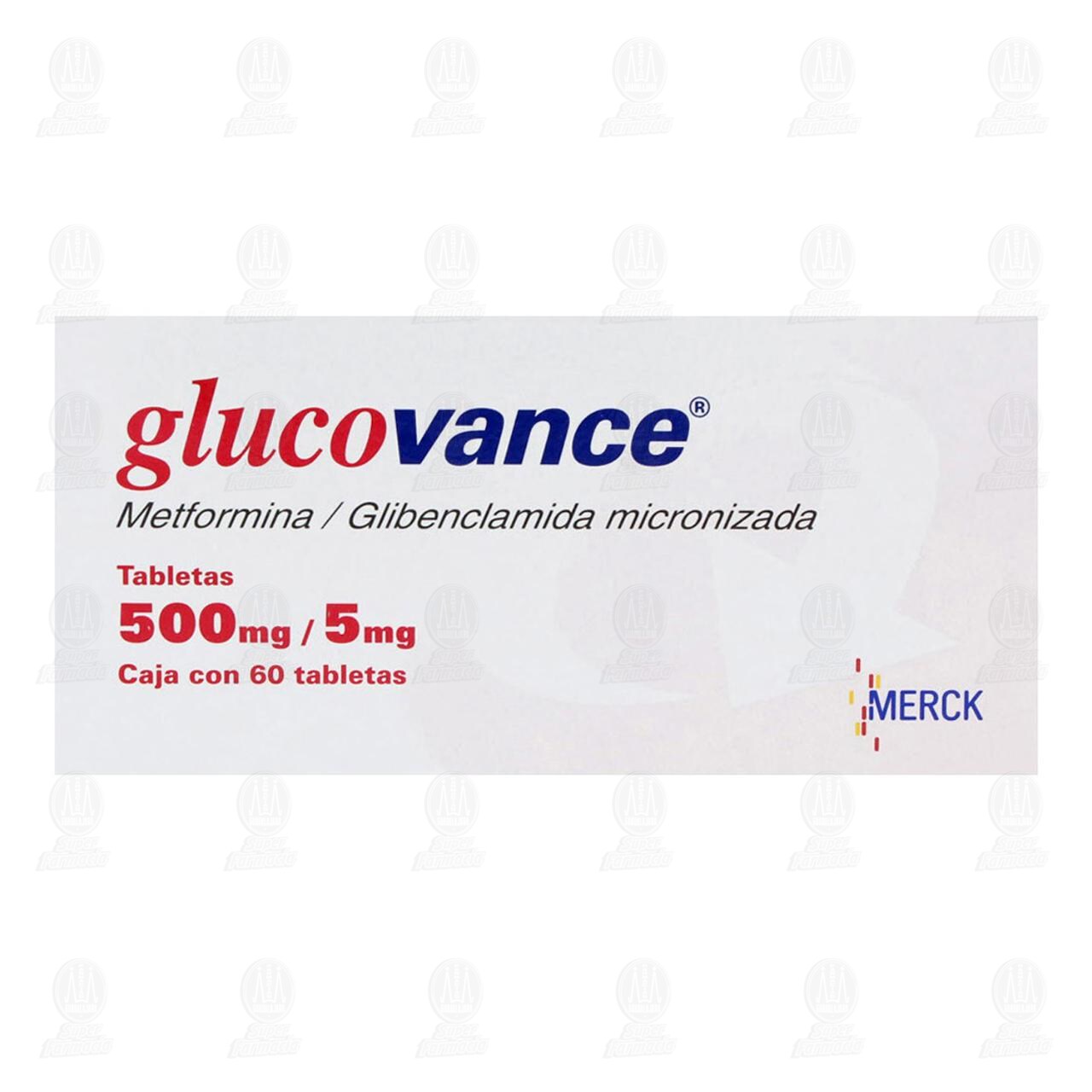 Glucovance 500mg/5mg, 60 Tabletas. image number 1