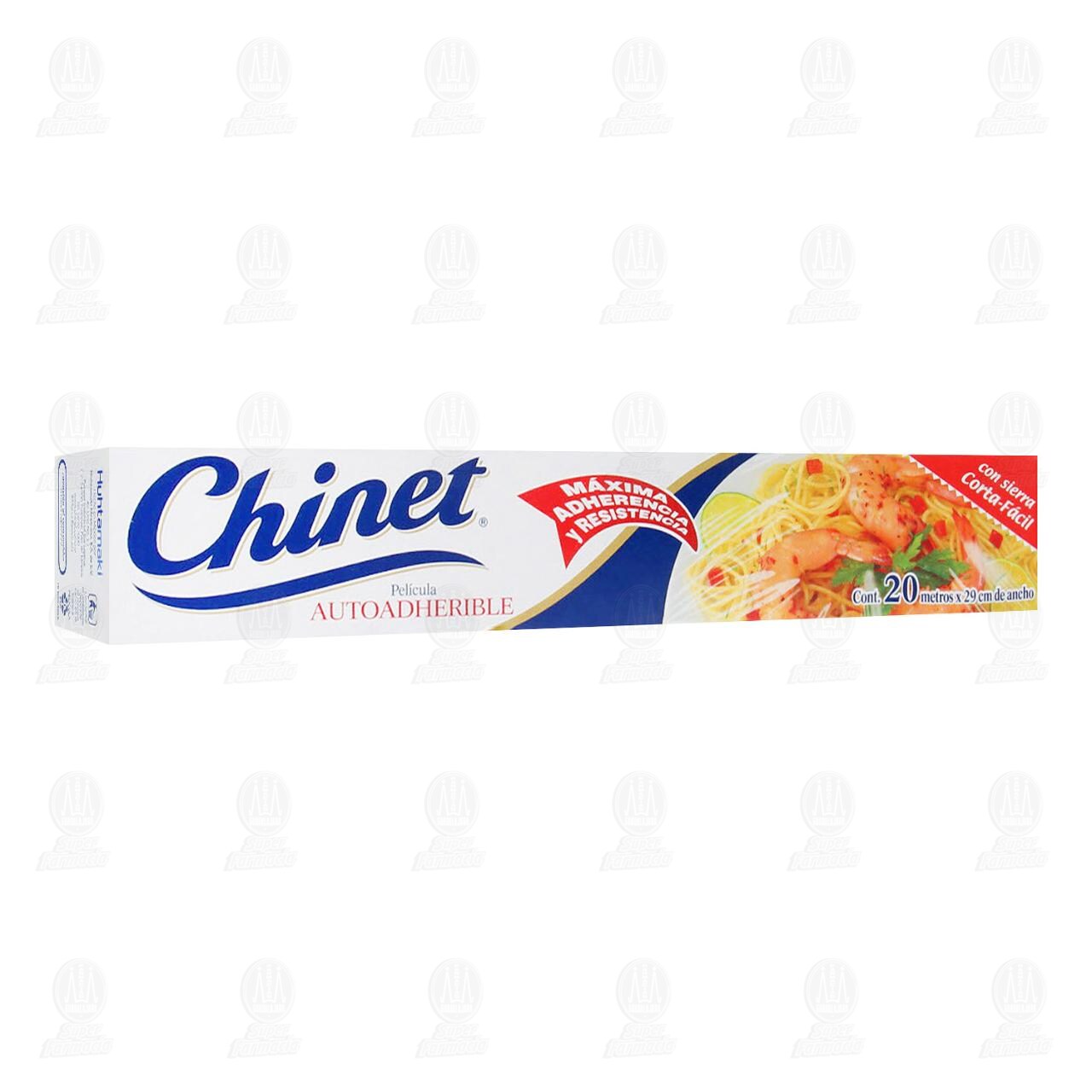 Imagen para Película estirable desechable Chinet autoadherible con sierra corta-fácil. Contiene 1 rollo de 20 metros x 29 centímetros.