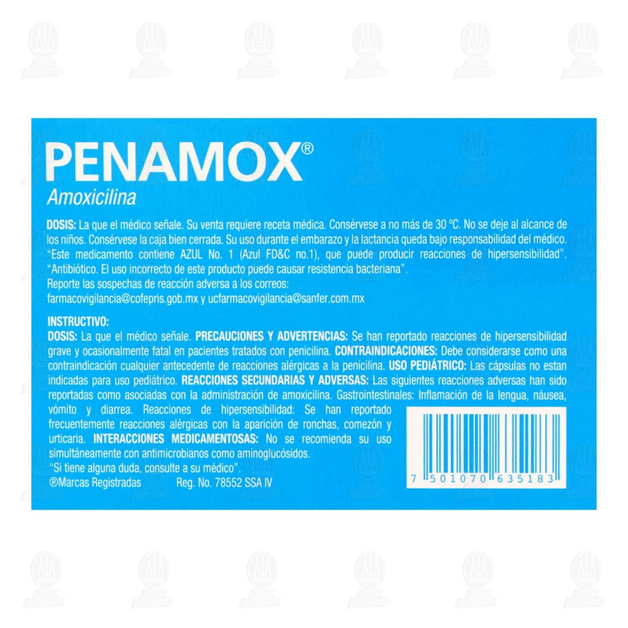 Penamox 500 mg, 12 c&aacute;psulas. image number 2