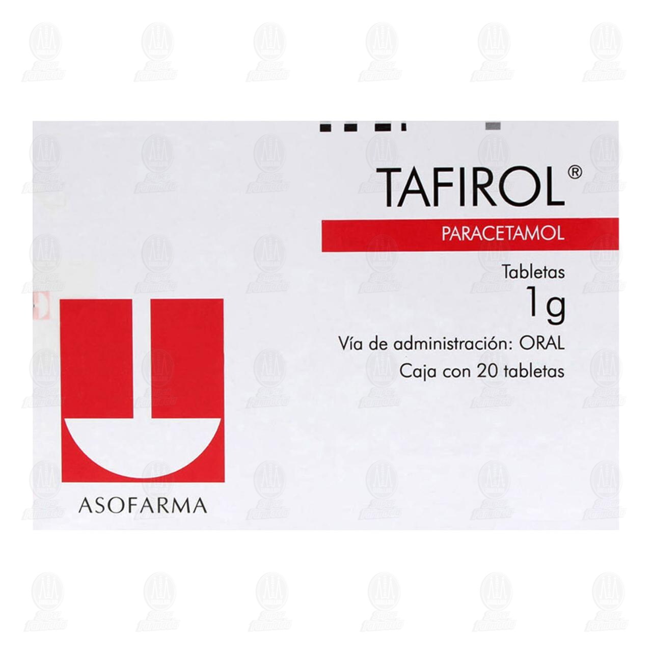 Tafirol 1 gr, 20 Tabletas. image number 1