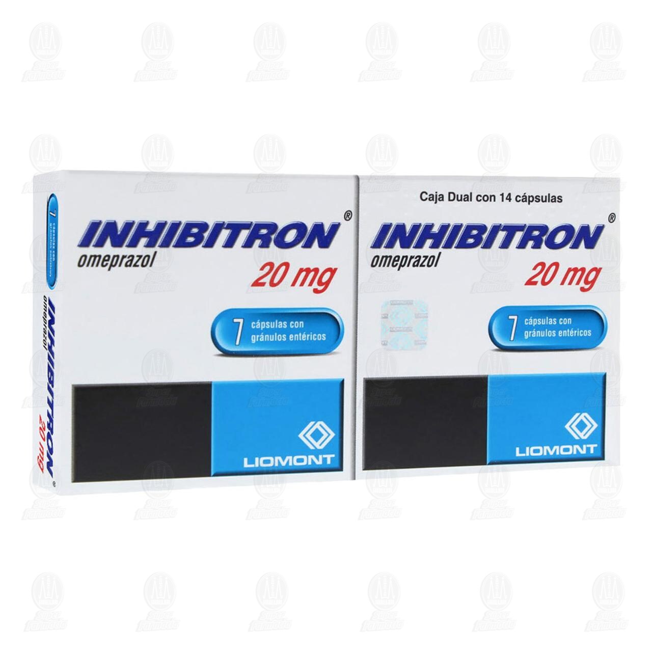 Inhibitron 20 mg Dual, 7 C&aacute;psulas C/U. image number 0