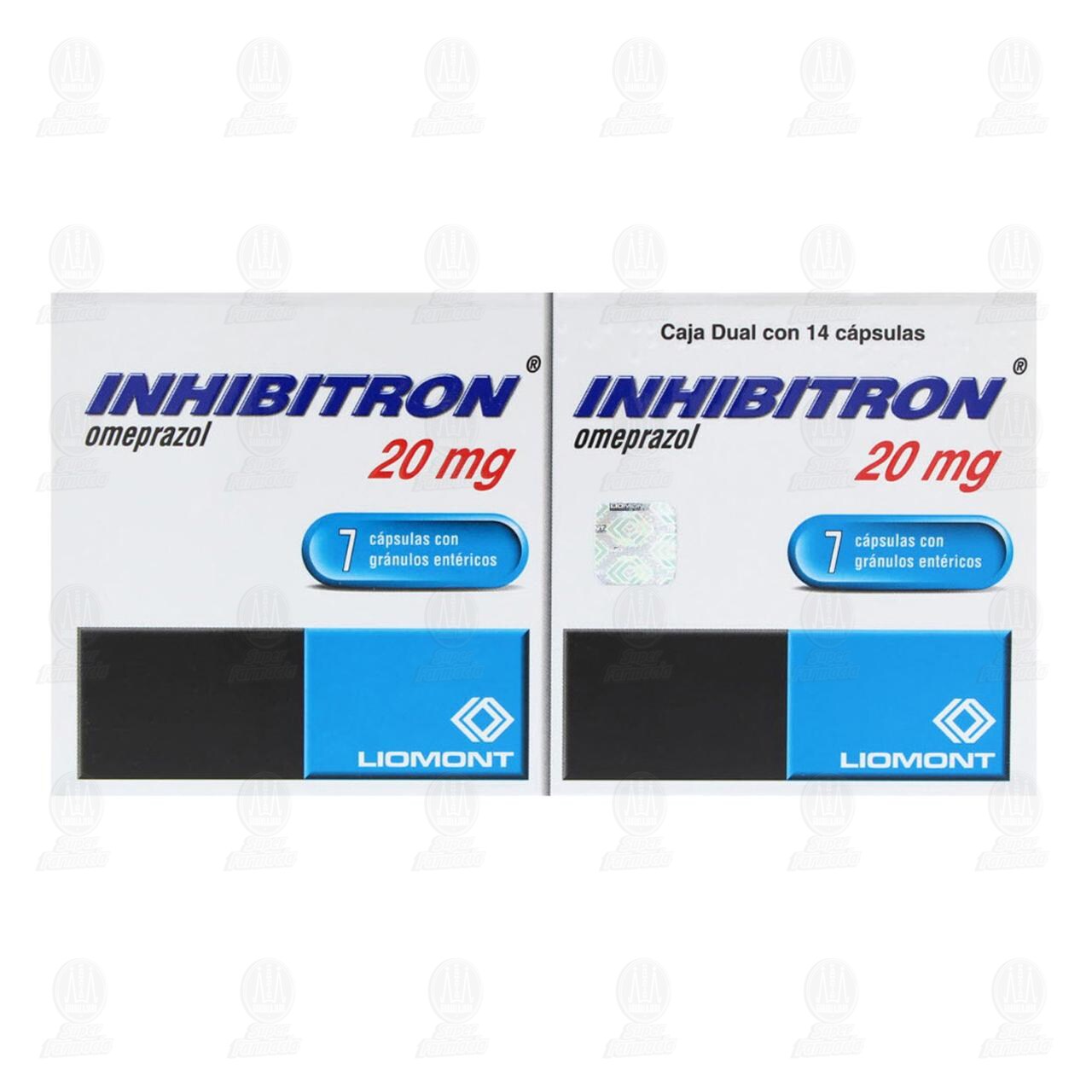 Inhibitron 20 mg Dual, 7 C&aacute;psulas C/U. image number 1
