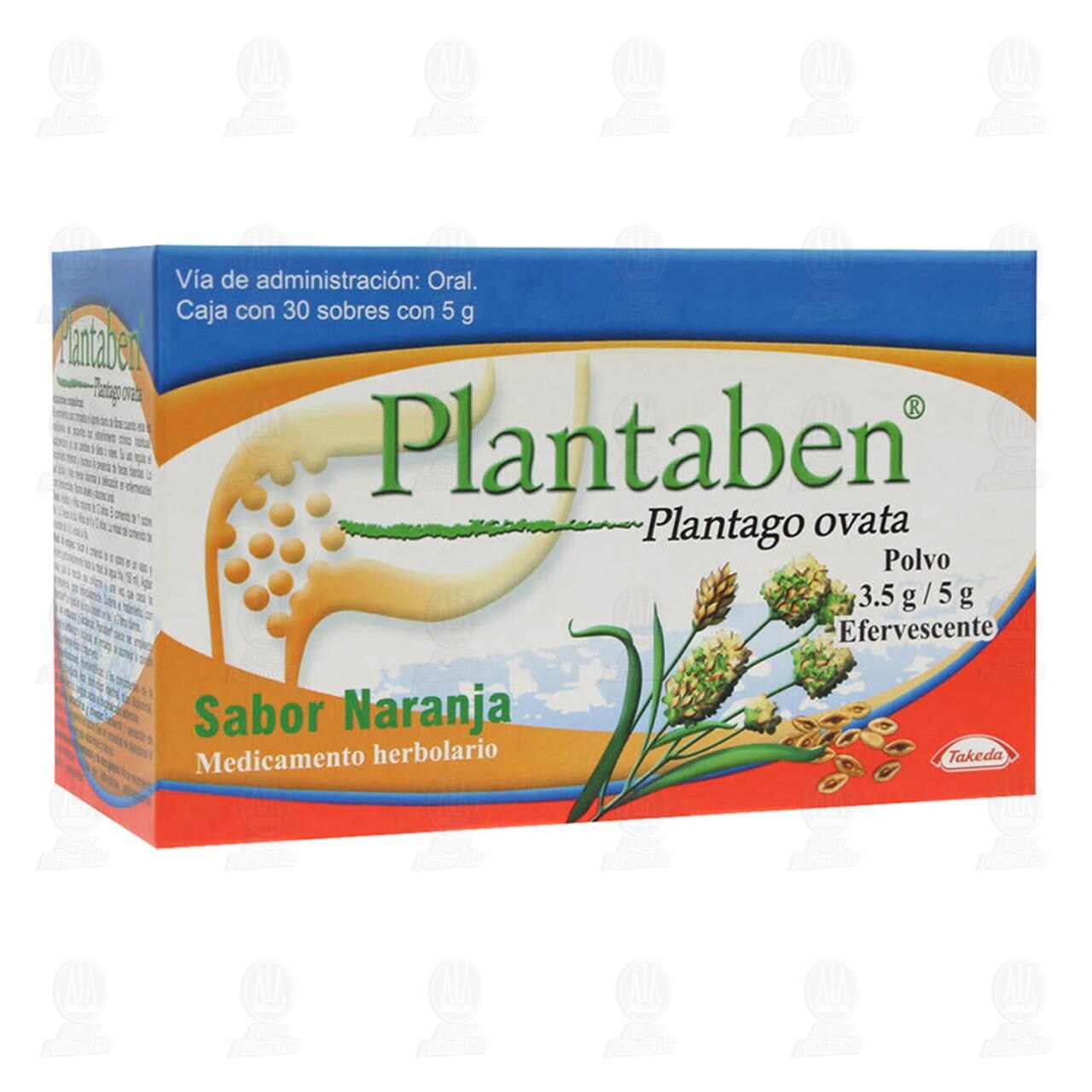 Plantaben Polvo Efervescente Sabor Naranja 5 gr, 30 Sobres. image number 0