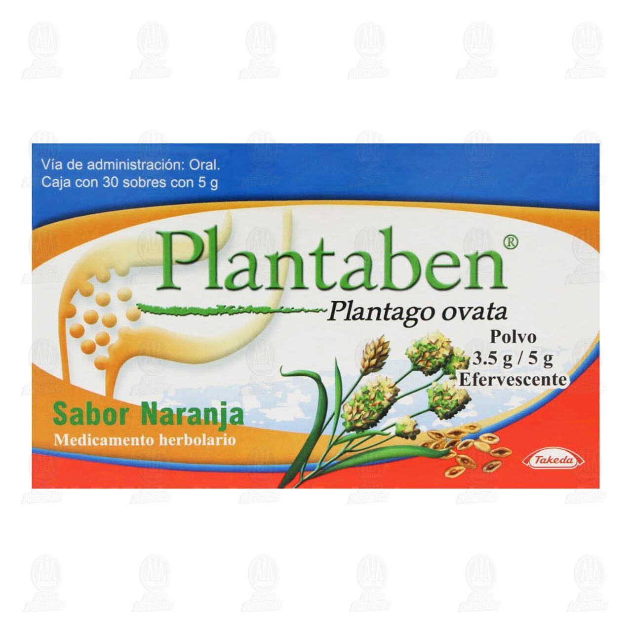 Plantaben Polvo Efervescente Sabor Naranja 5 gr, 30 Sobres. image number 1