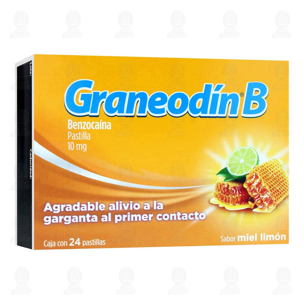 Graneod&iacute;n B Sabor Miel Lim&oacute;n, 24 Pastillas. image number 0