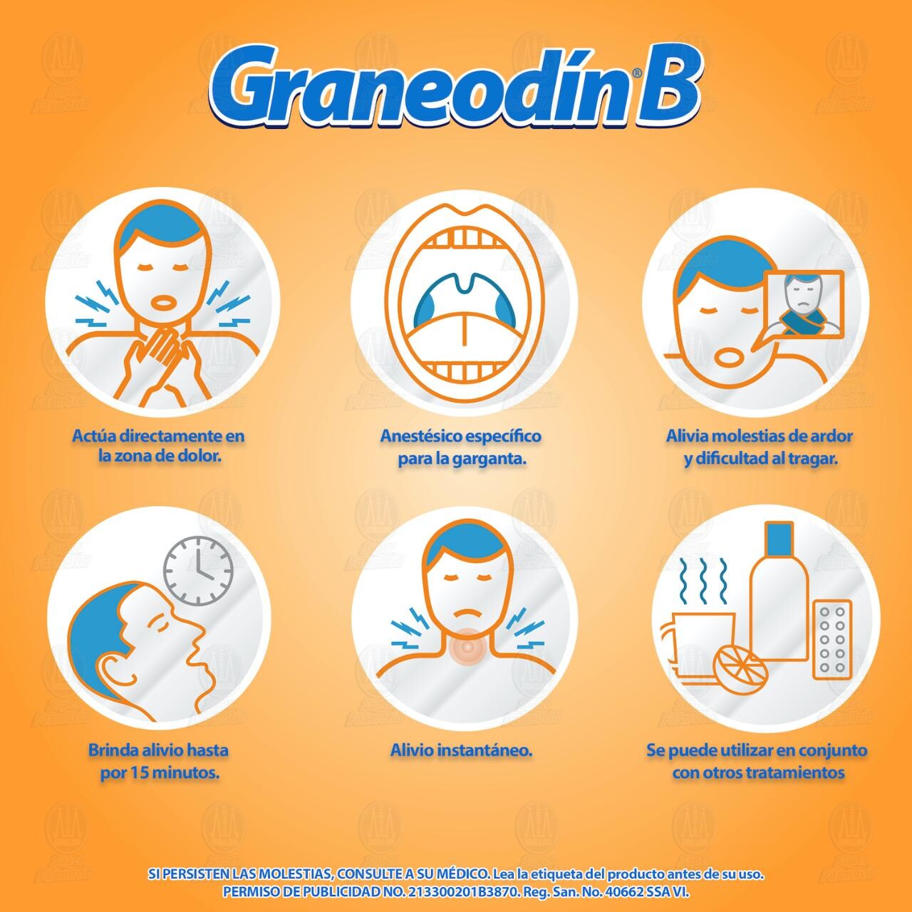 Graneod&iacute;n B Sabor Miel Lim&oacute;n, 24 Pastillas. image number 3