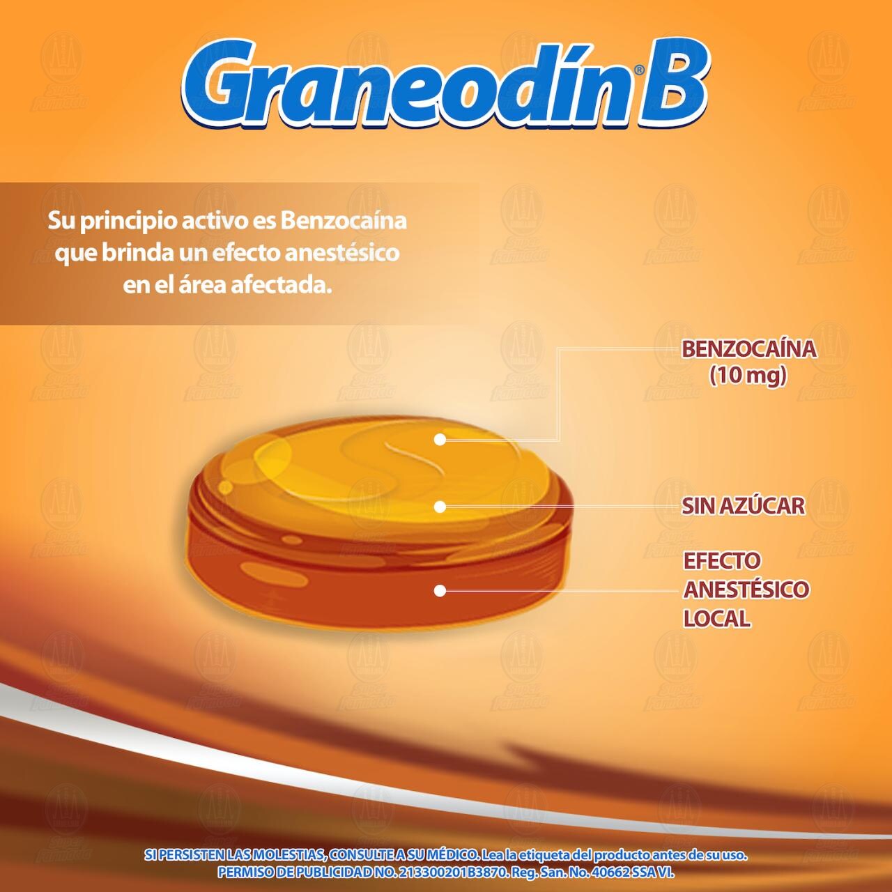 Graneod&iacute;n B Sabor Miel Lim&oacute;n, 24 Pastillas. image number 4