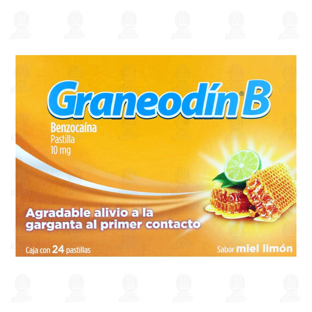 Graneod&iacute;n B Sabor Miel Lim&oacute;n, 24 Pastillas. image number 1