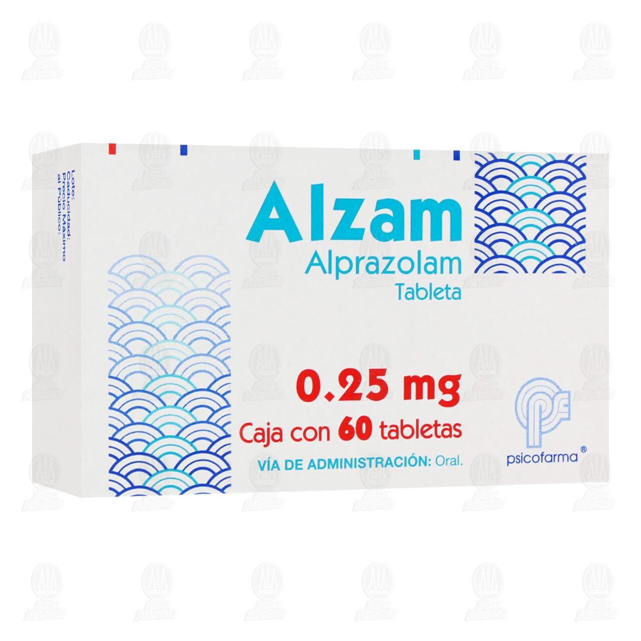 Alzam 0.25 mg, 60 Tabletas.