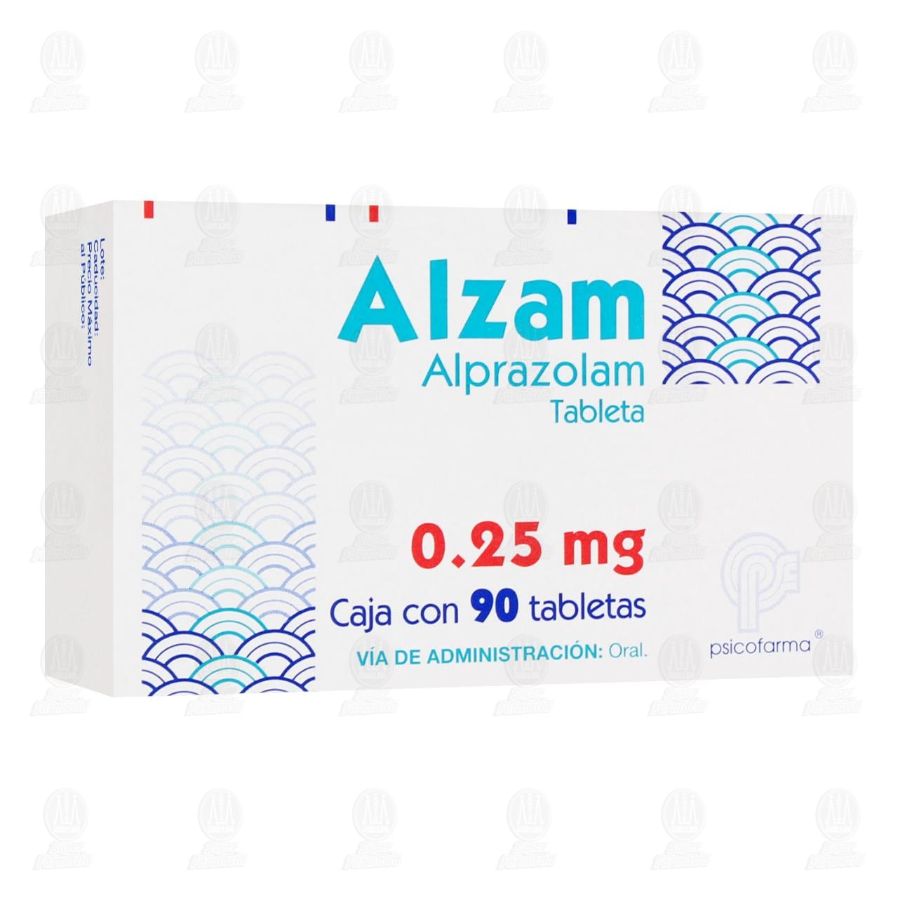 Alzam 0.25 mg, 90 Tabletas.