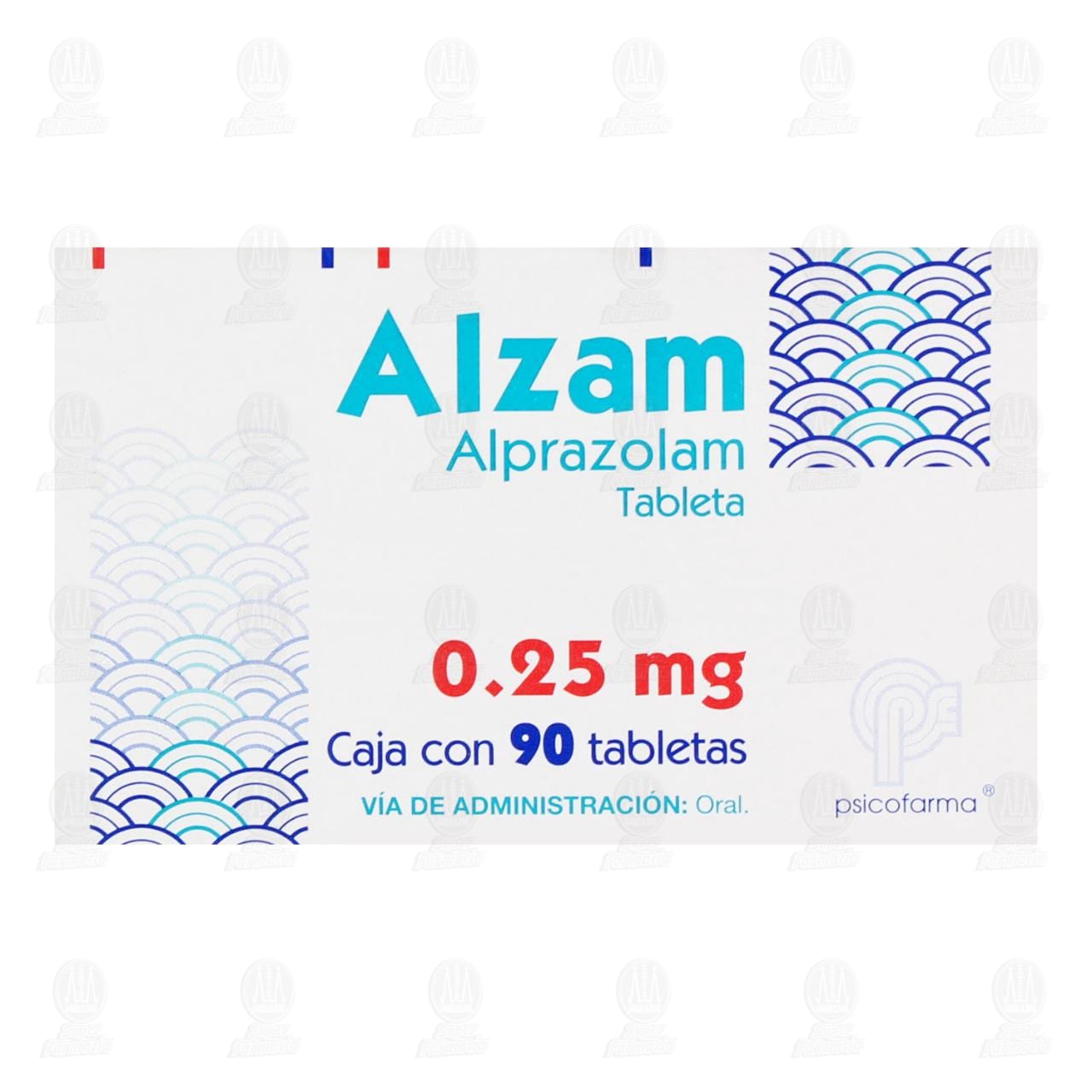Alzam 0.25 mg, 90 Tabletas. image number 1