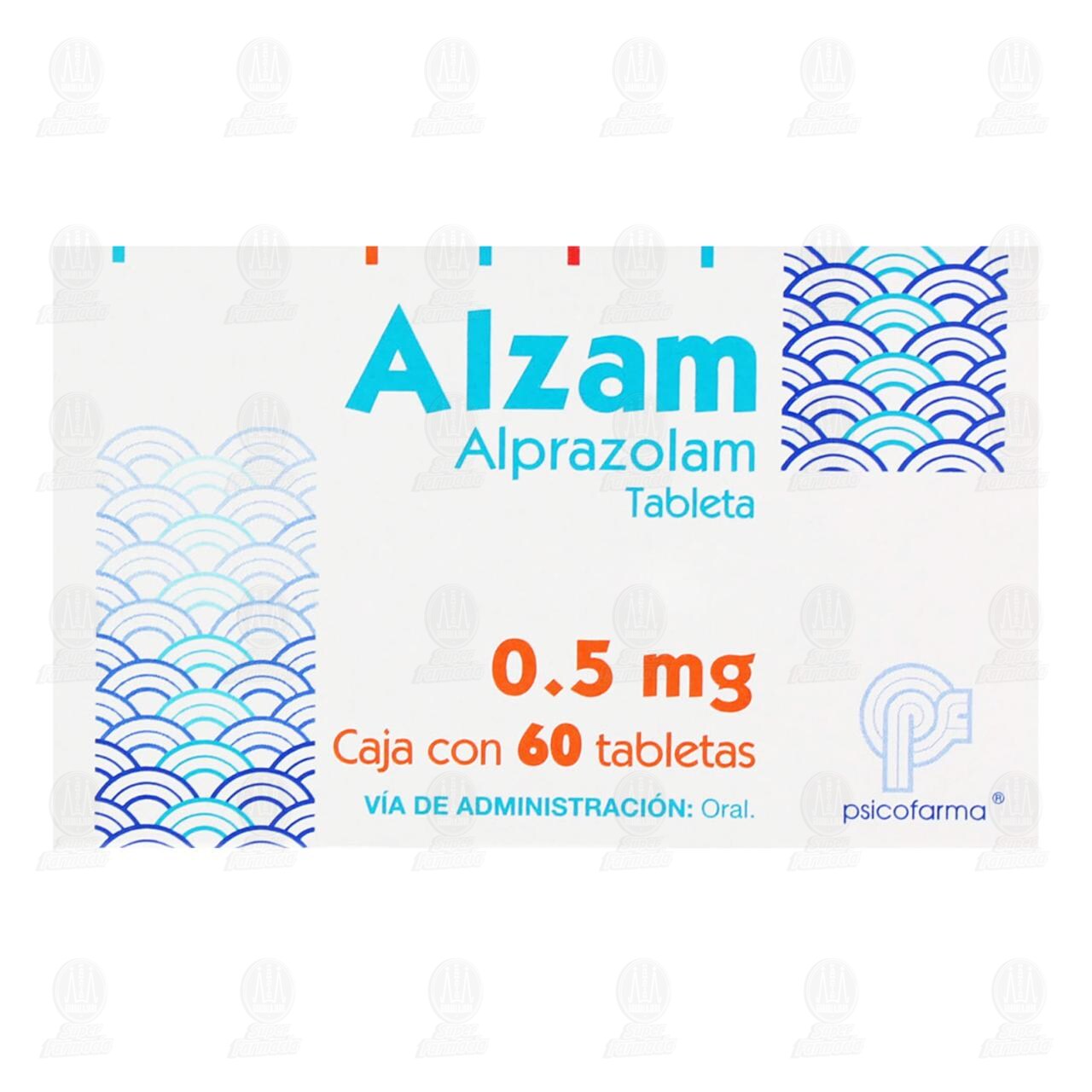 Alzam 0.5 mg, 60 Tabletas. image number 1