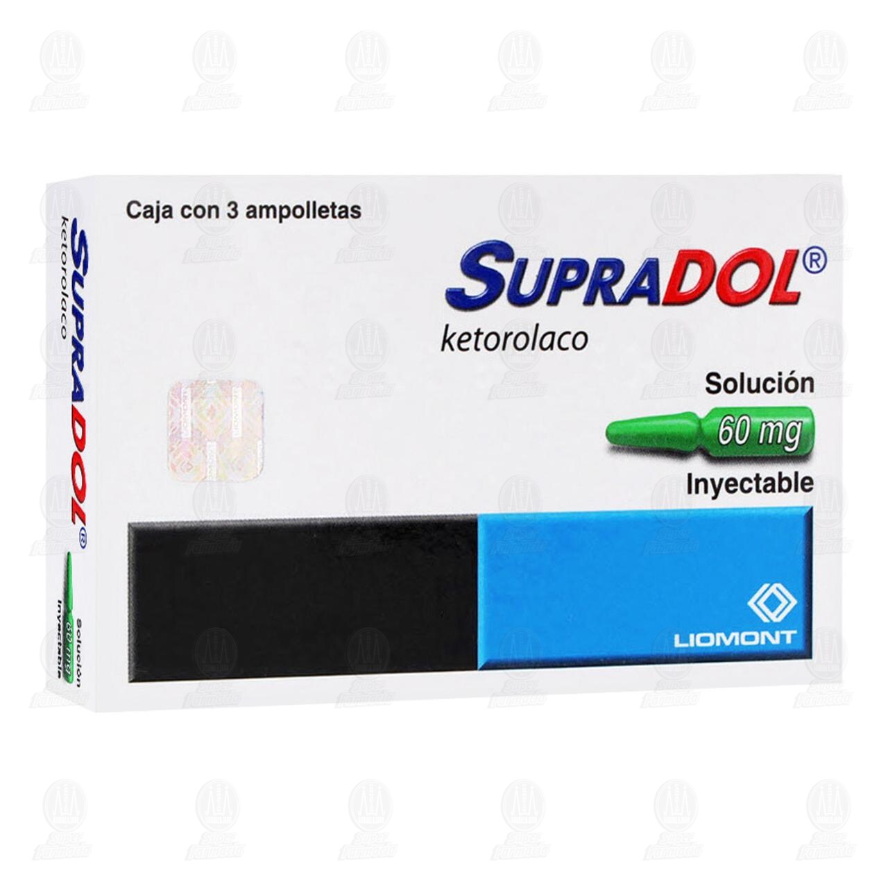 Supradol 60 mg Soluci&oacute;n Inyectable, 3 Ampolletas. image number 0