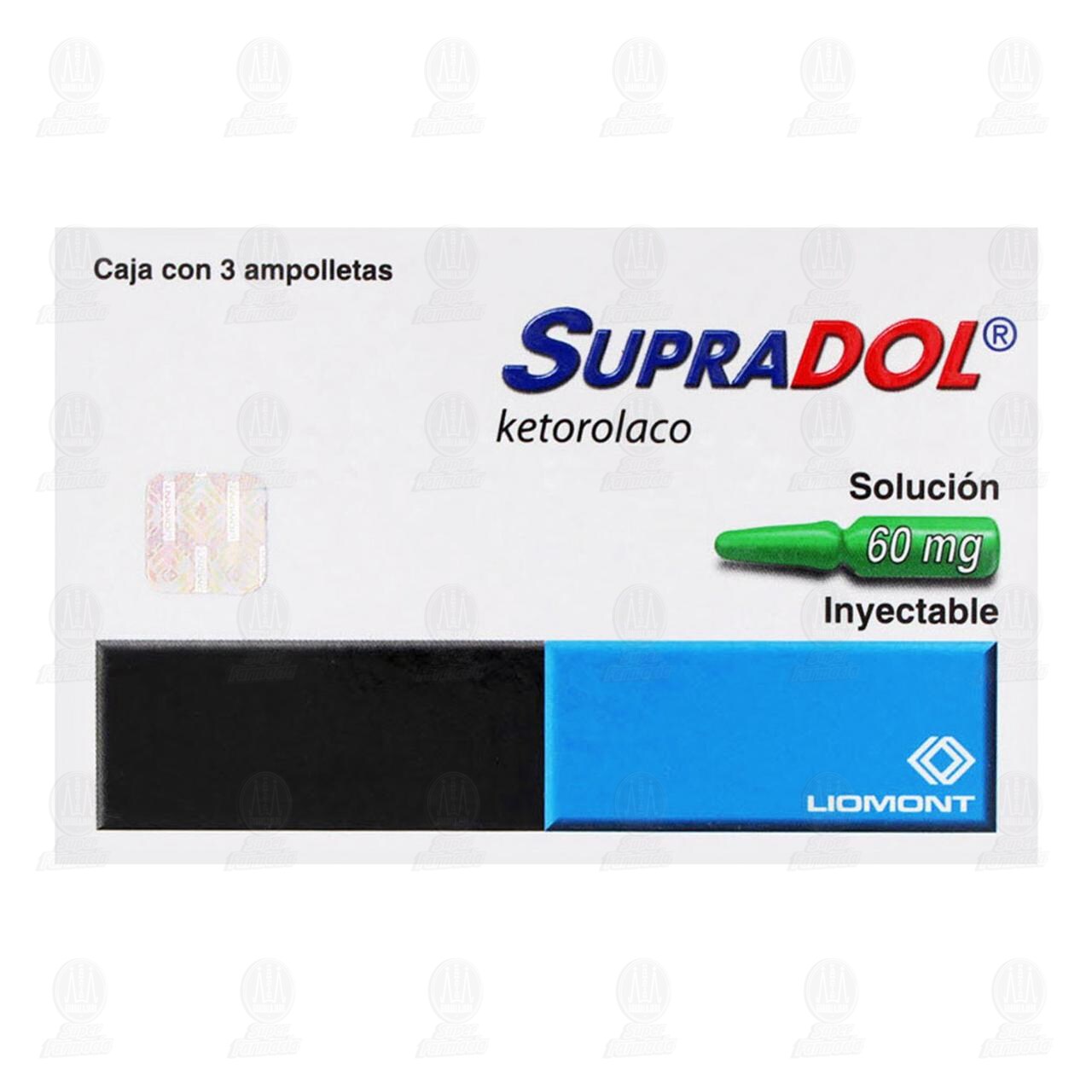 Supradol 60 mg Soluci&oacute;n Inyectable, 3 Ampolletas. image number 1