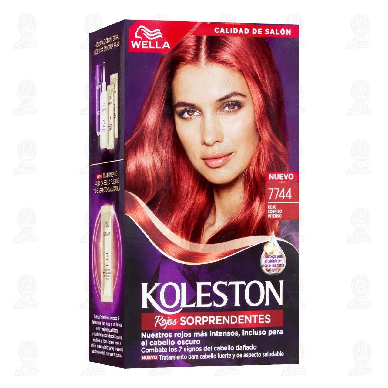 Tinte Koleston en Crema Color Rojo Cobrizo Intenso (7744), 1 pz.