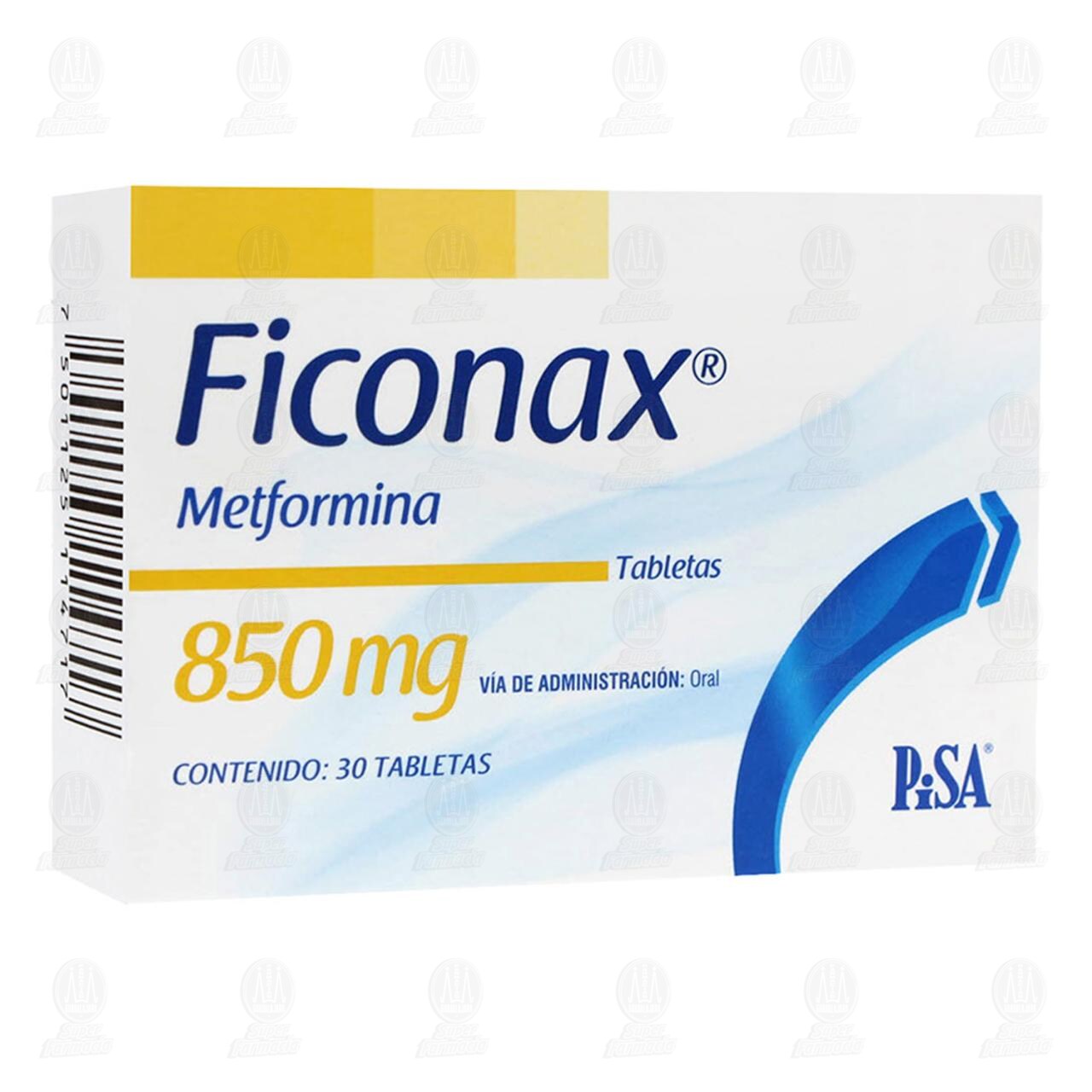 Ficonax 850 mg, 30 Tabletas. image number 0