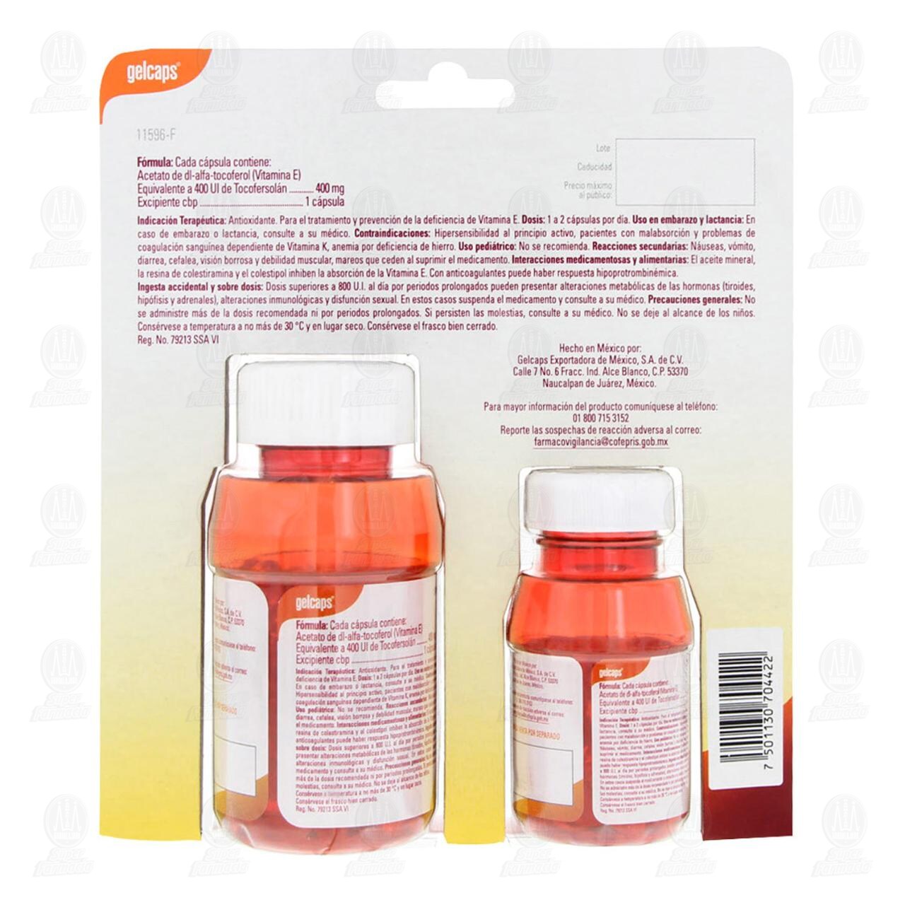 Vitamina E-400 Duo, 90+30 Cápsulas Gelcaps. image number 2