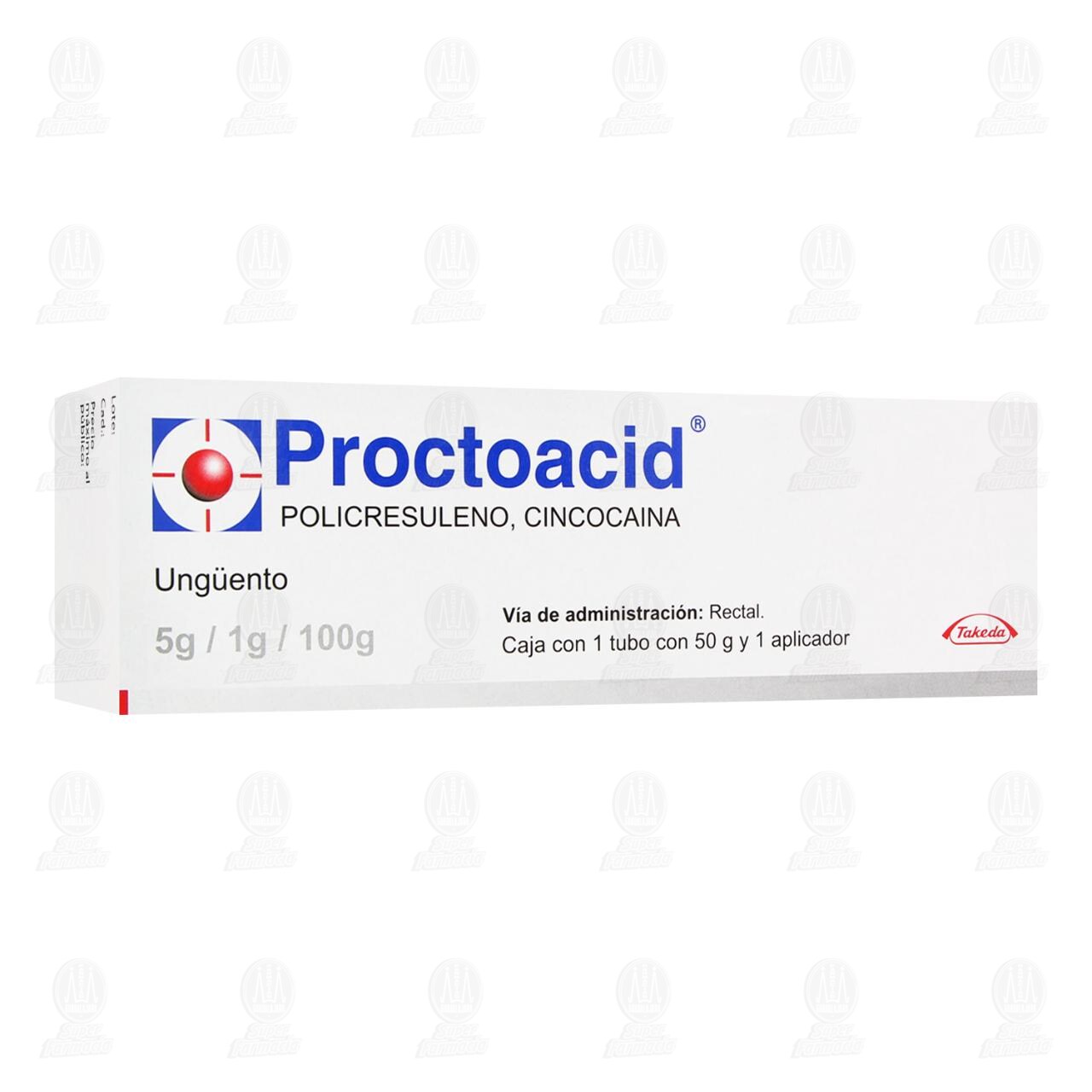 Proctoacid 5gr/1gr/100gr Ung&uuml;ento, 50 gr. image number 0