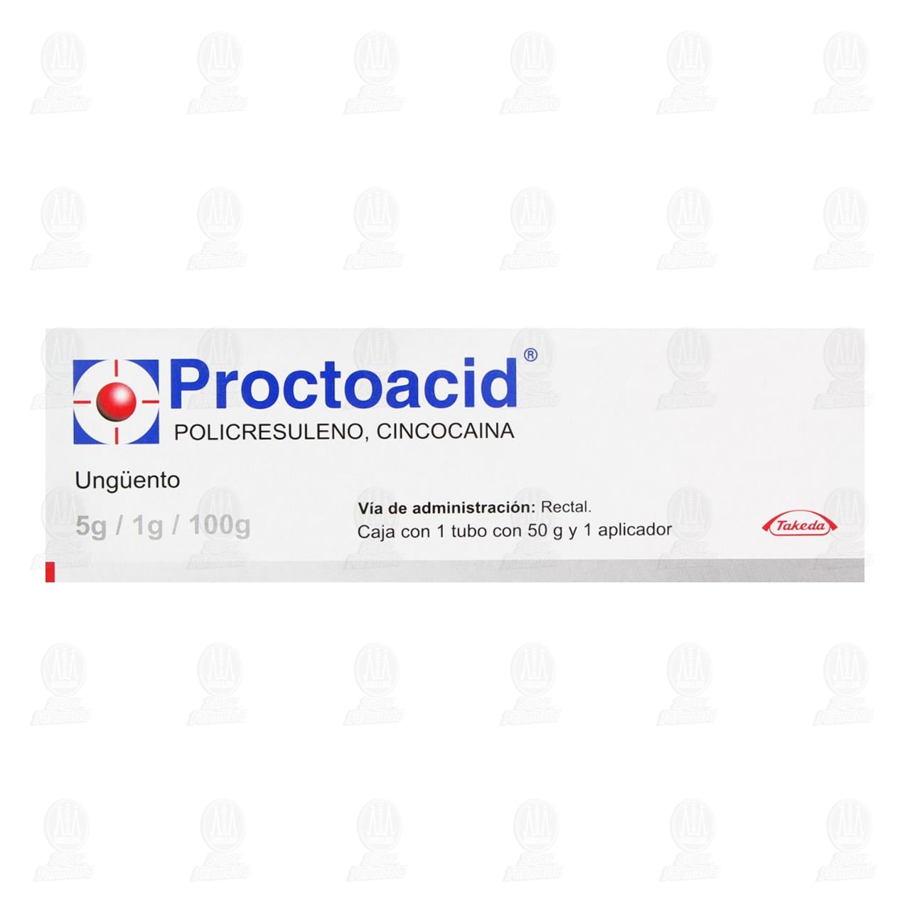 Proctoacid 5gr/1gr/100gr Ung&uuml;ento, 50 gr. image number 1