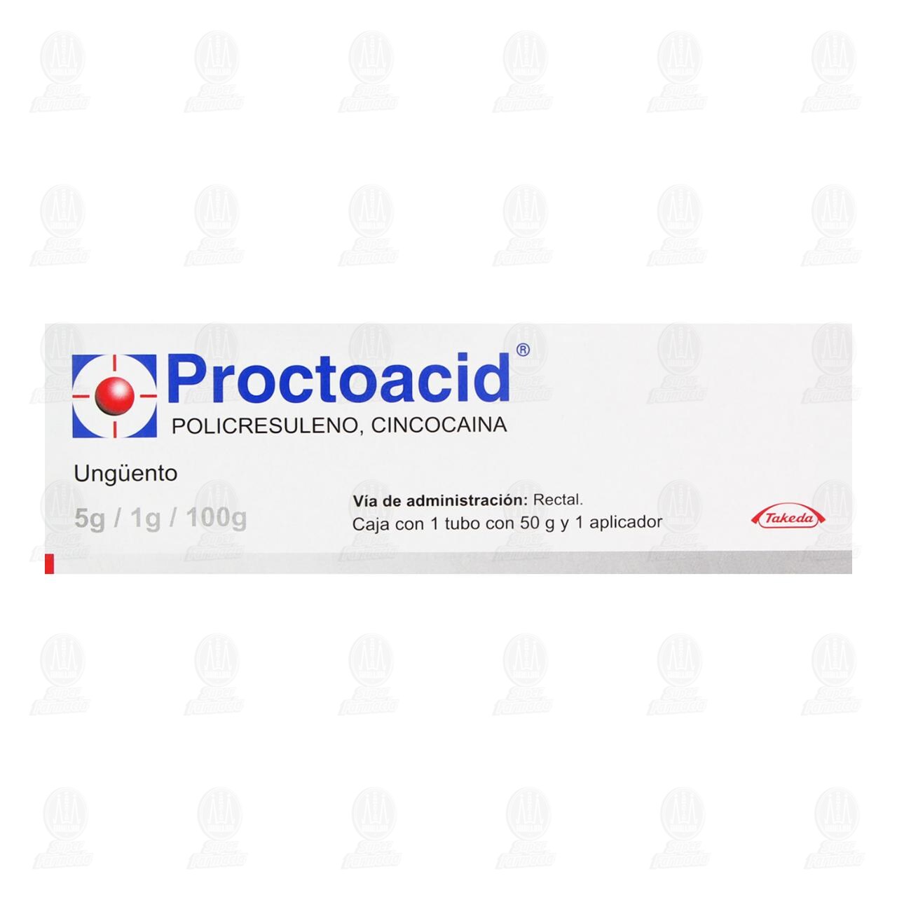 Proctoacid 5gr/1gr/100gr Ung&uuml;ento, 50 gr. image number 1