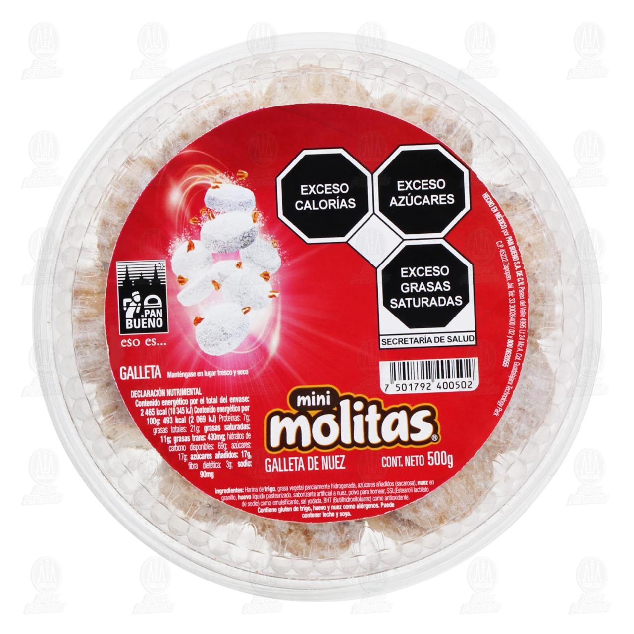 Imagen para Galletas Pan Bueno Mini Molitas de Nuez, 500 gr.