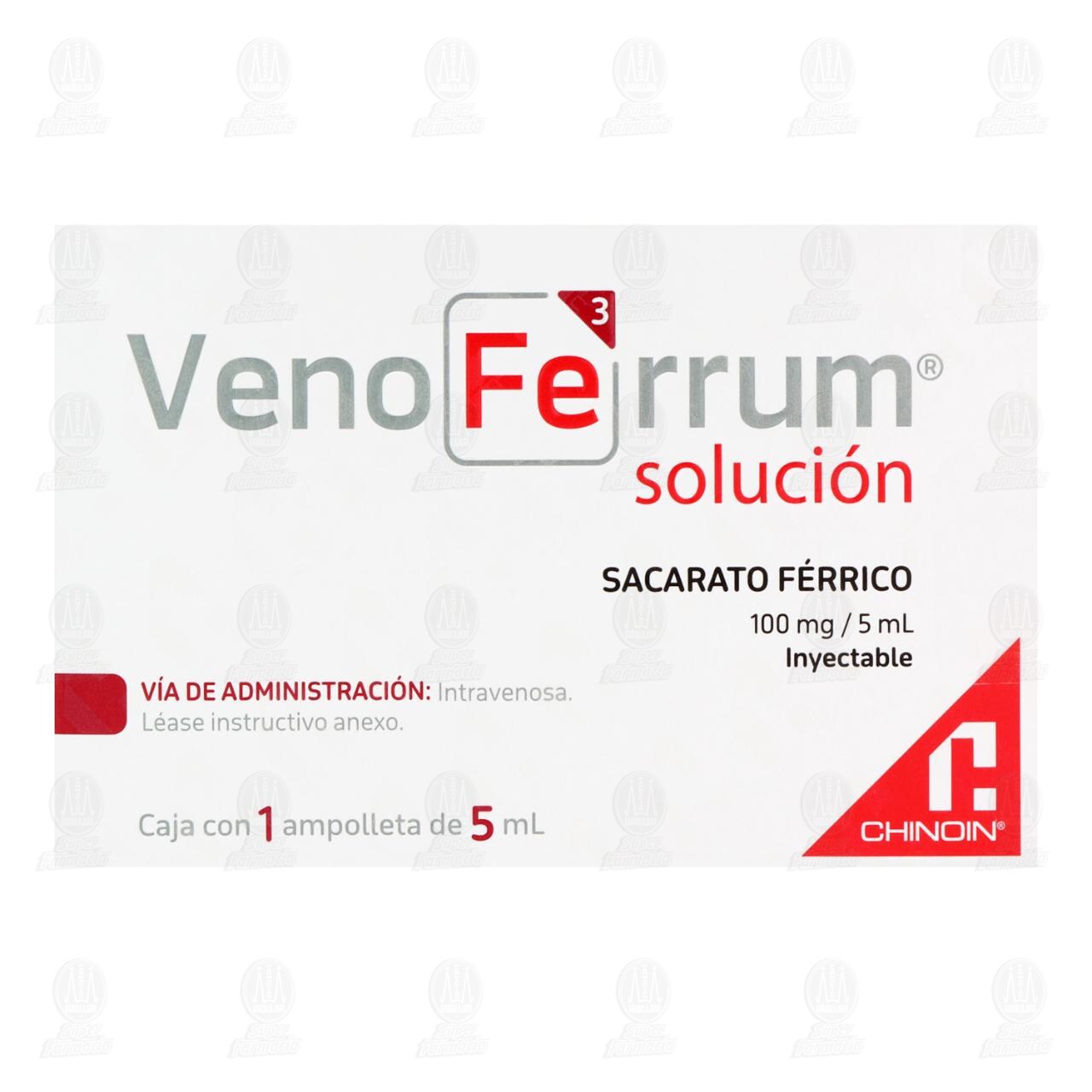 Venoferrum 100mg/5ml Solución Inyectable Ampolleta, 5 ml. image number 1