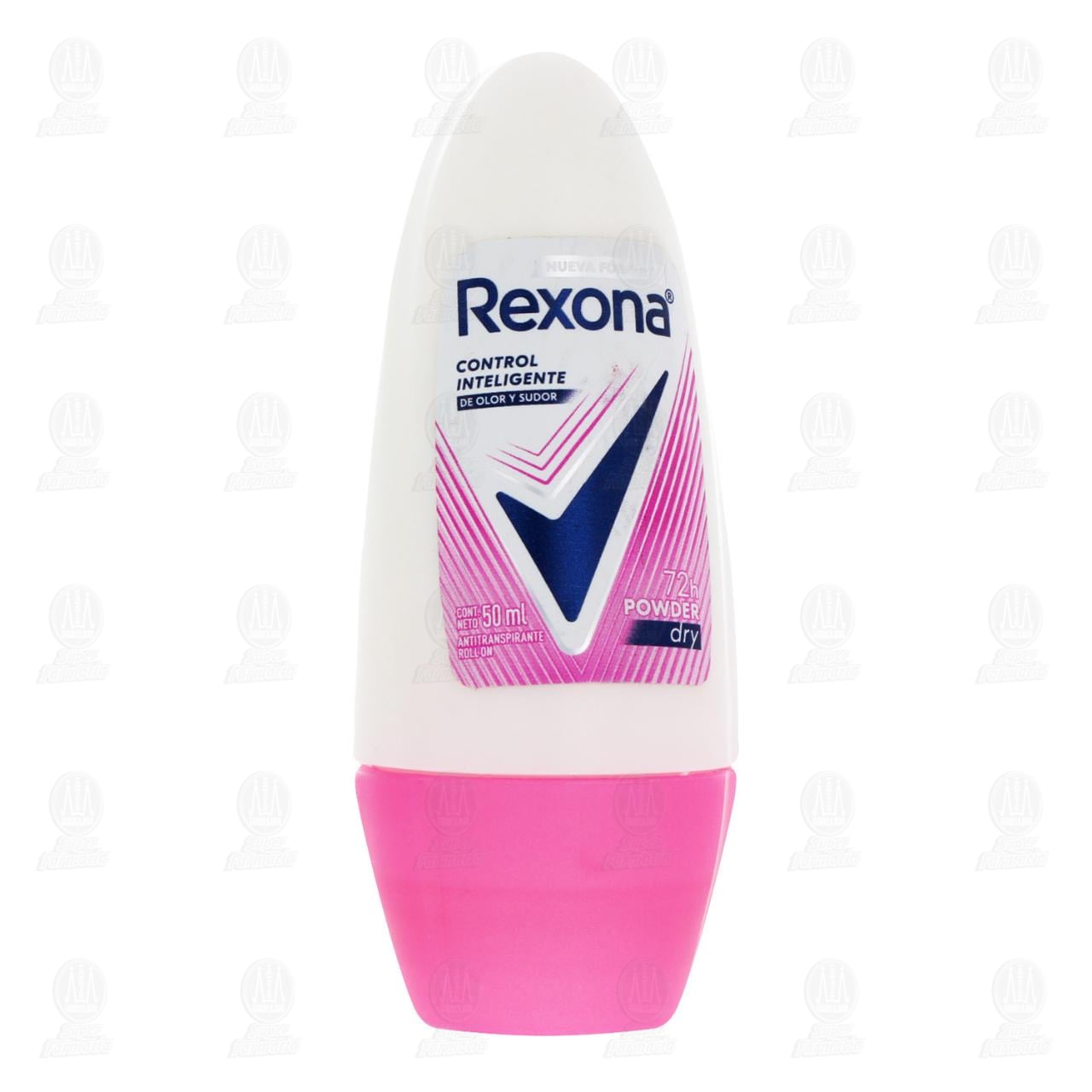 Antitranspirante Rexona Powder Dry en Roll On, 50 ml.