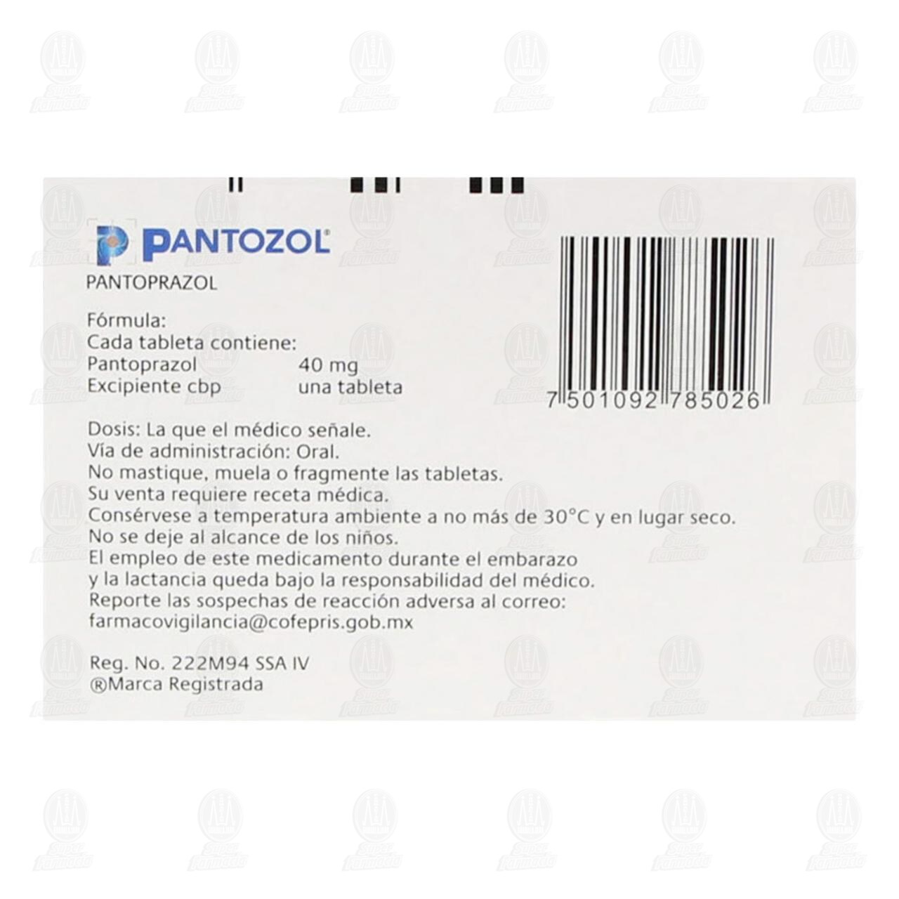 Pantozol 40 mg, 14 Tabletas. image number 2