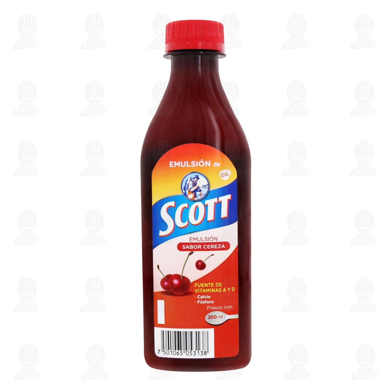 Emulsi&oacute;n de Scott Multivitam&iacute;nico Sabor Cereza, 200 ml. image number 1