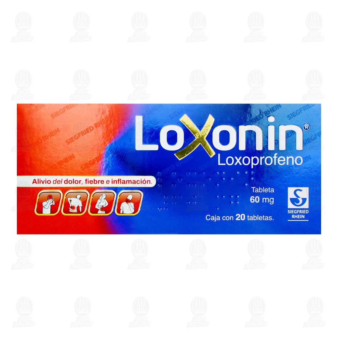 Loxonin 60 mg, 20 Tabletas. image number 1
