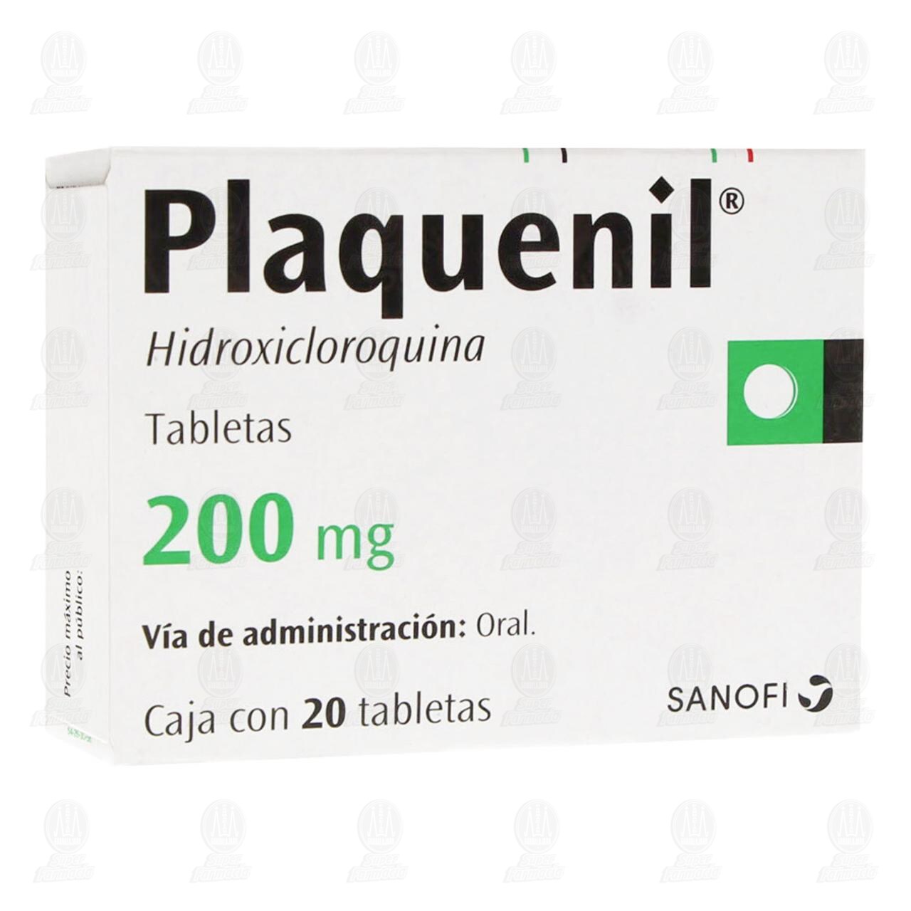 Plaquenil 200 mg, 20 Tabletas.