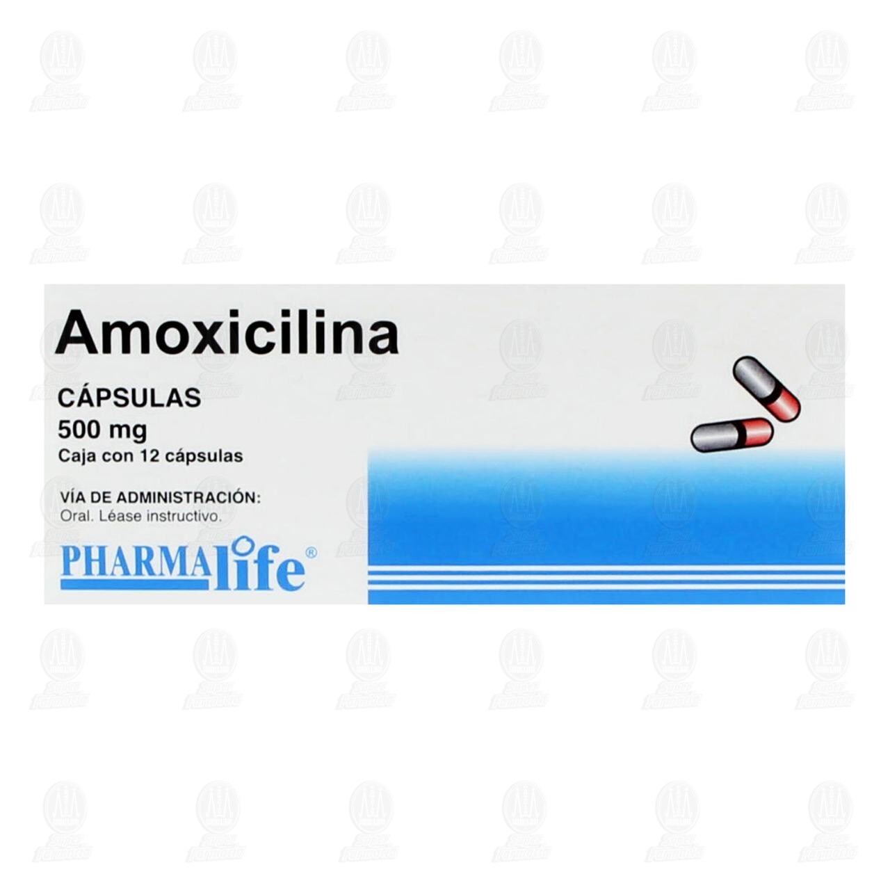 Amoxicilina 500 mg, 12 C&aacute;psulas Pharmalife. image number 1