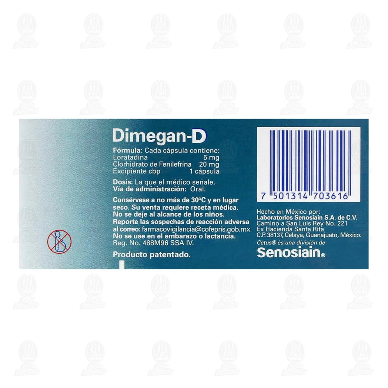 Dimegan D 5mg/20mg, 10 C&aacute;psulas. image number 2