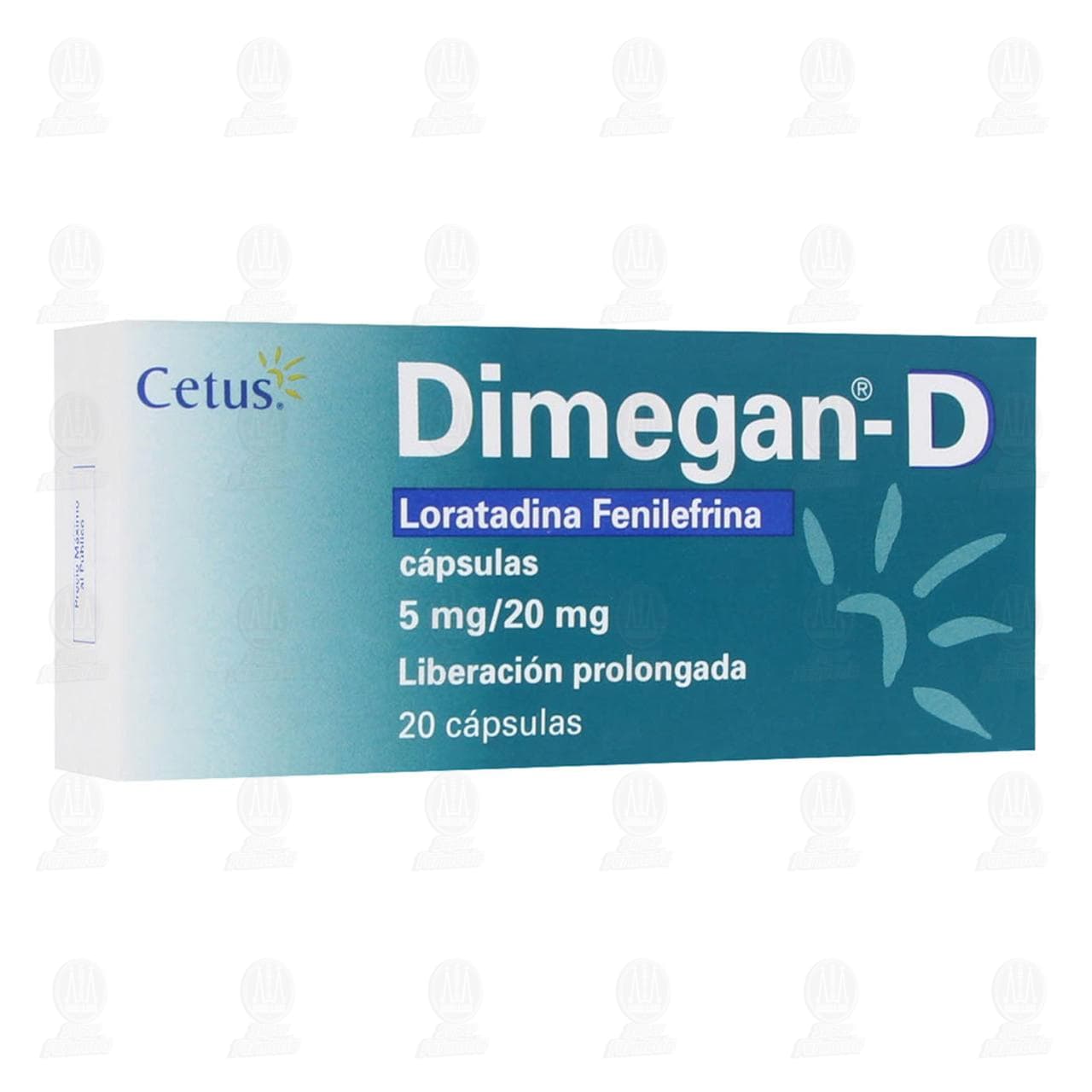 Imagen para Dimegan D 5mg/20mg, 20 Cápsulas.
