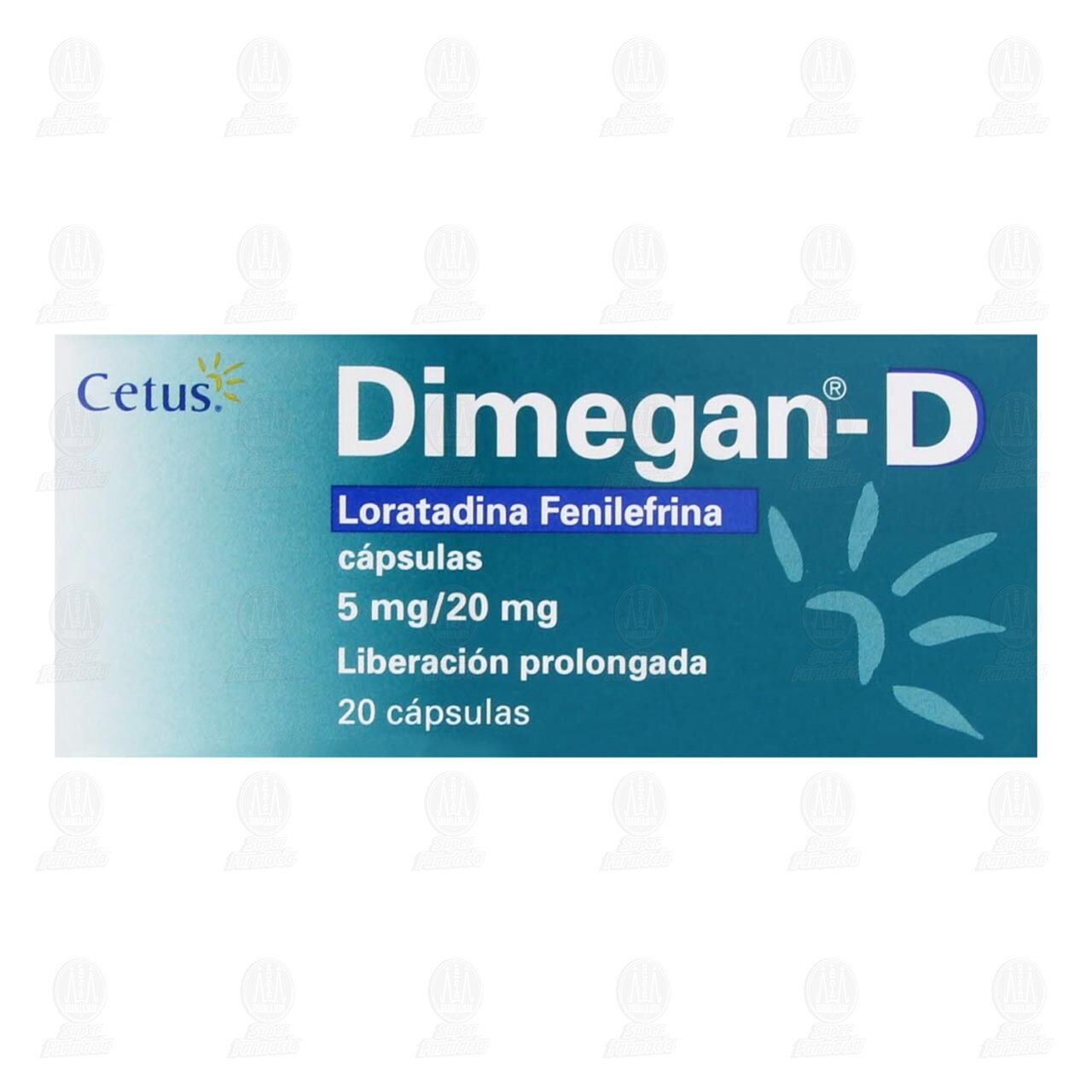 Dimegan D 5mg/20mg, 20 Cápsulas. image number 1