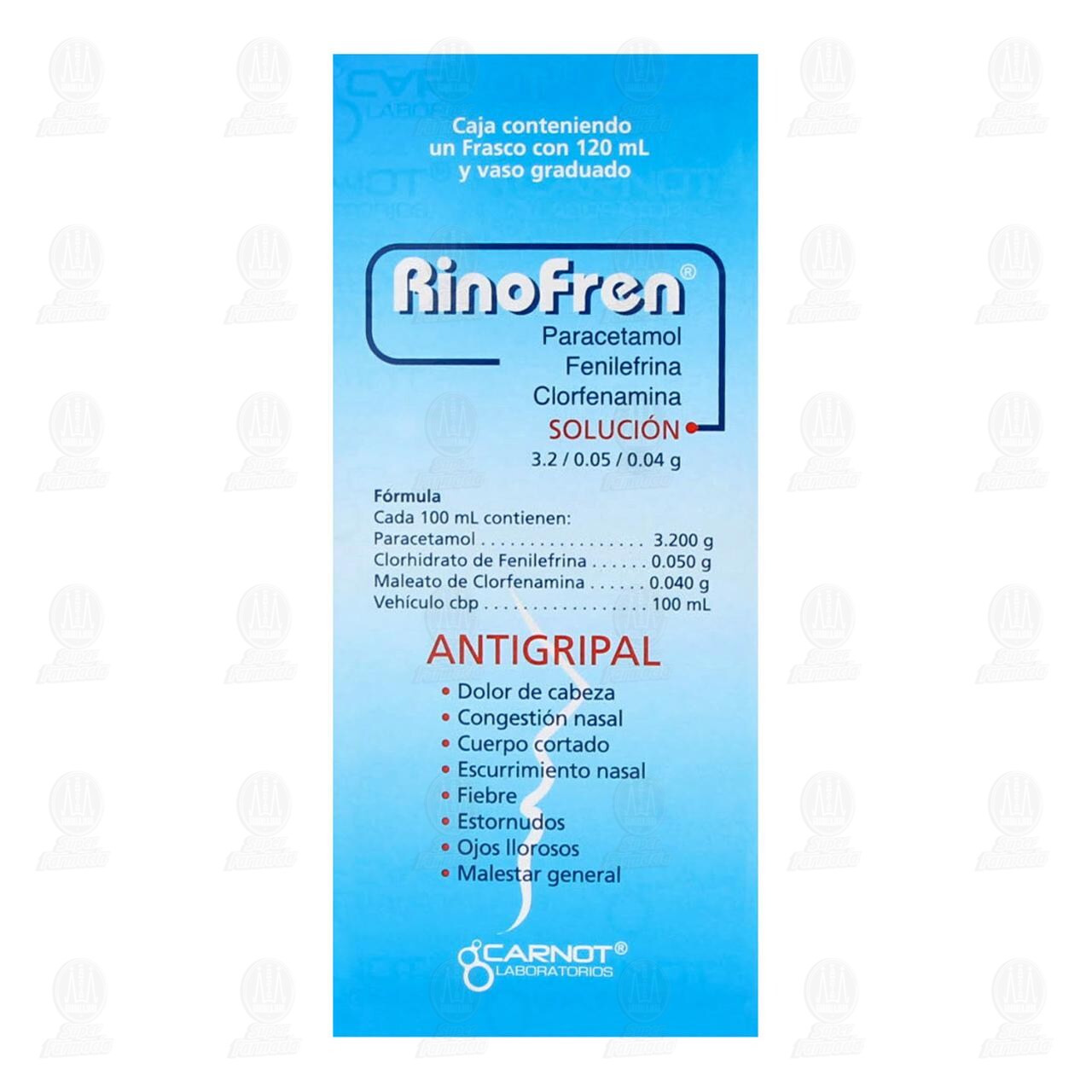Rinofren 3.2gr/0.05gr/0.04gr Solución, 120 ml. image number 2