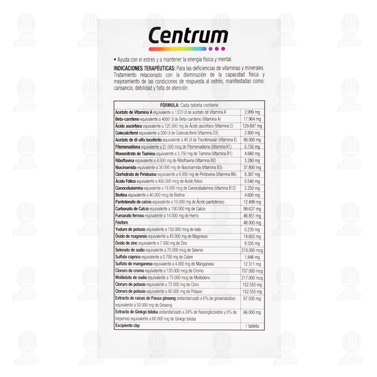 Centrum Performance, 100 Tabletas. image number 2