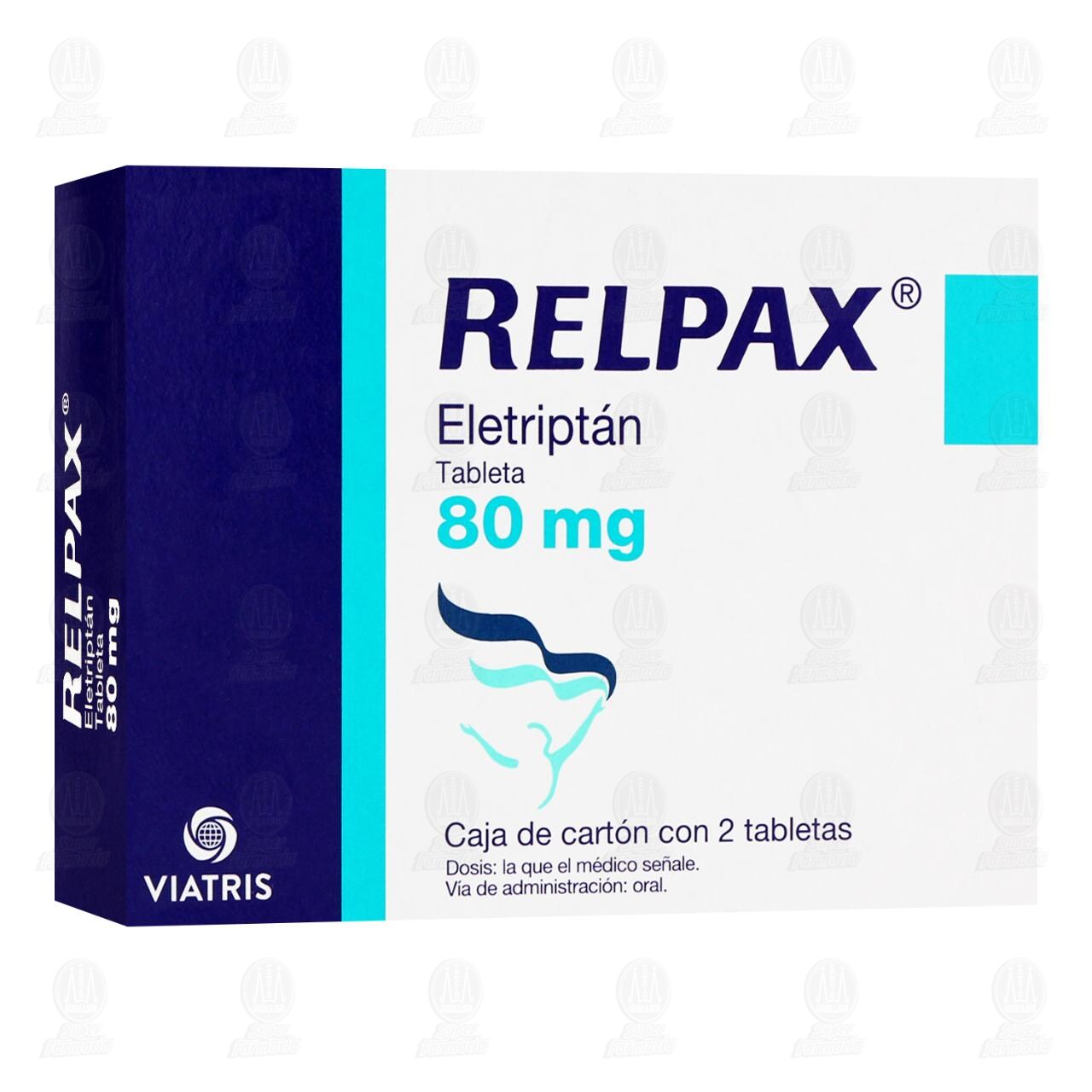 Relpax 80 mg, 2 Tabletas. image number 0