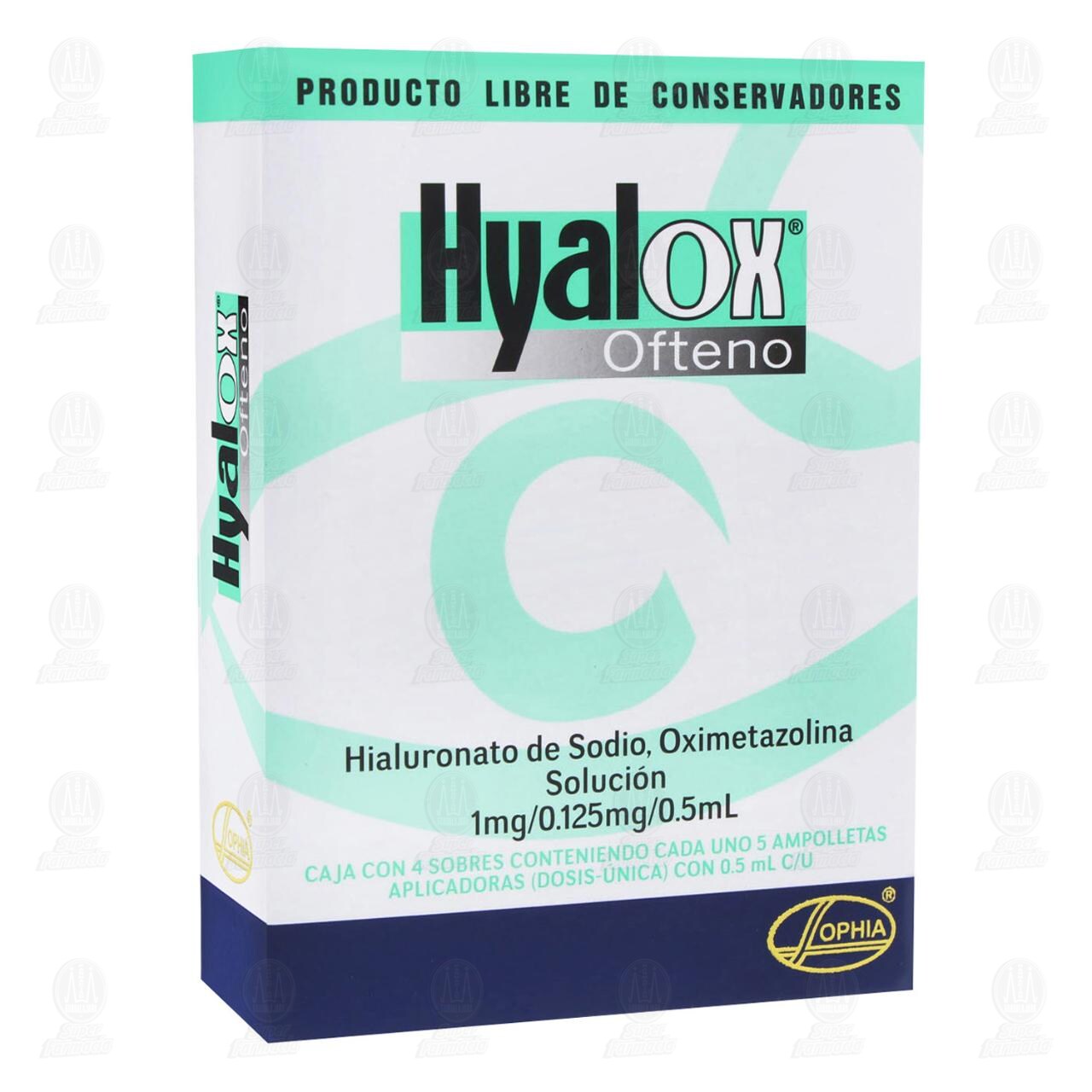 Hyalox Ofteno 1mg/0.125mg/0.5ml 20 Ampolletas, 0.5 ml c/u.