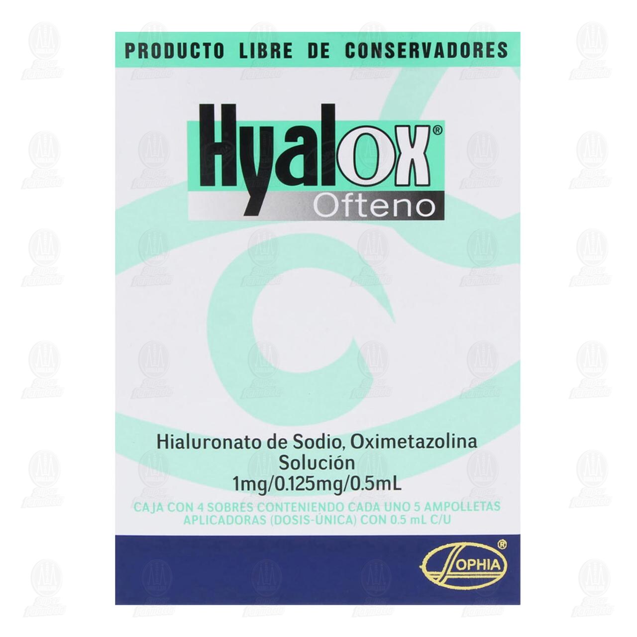 Hyalox Ofteno 1mg/0.125mg/0.5ml 20 Ampolletas, 0.5 ml c/u. image number 1