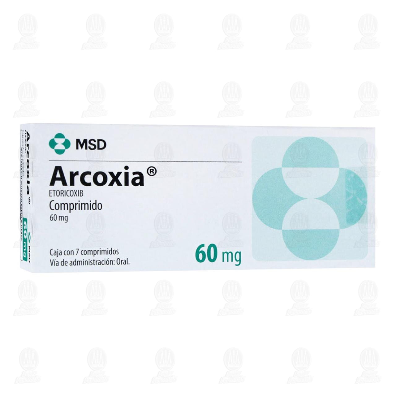 Arcoxia 60 mg, 7 Comprimidos. image number 0