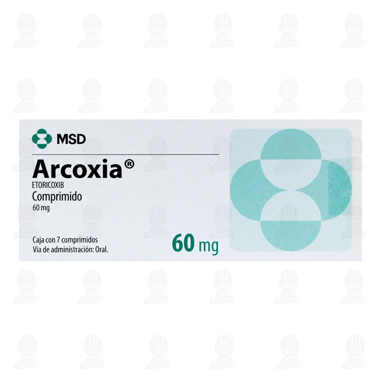 Arcoxia 60 mg, 7 Comprimidos. image number 1