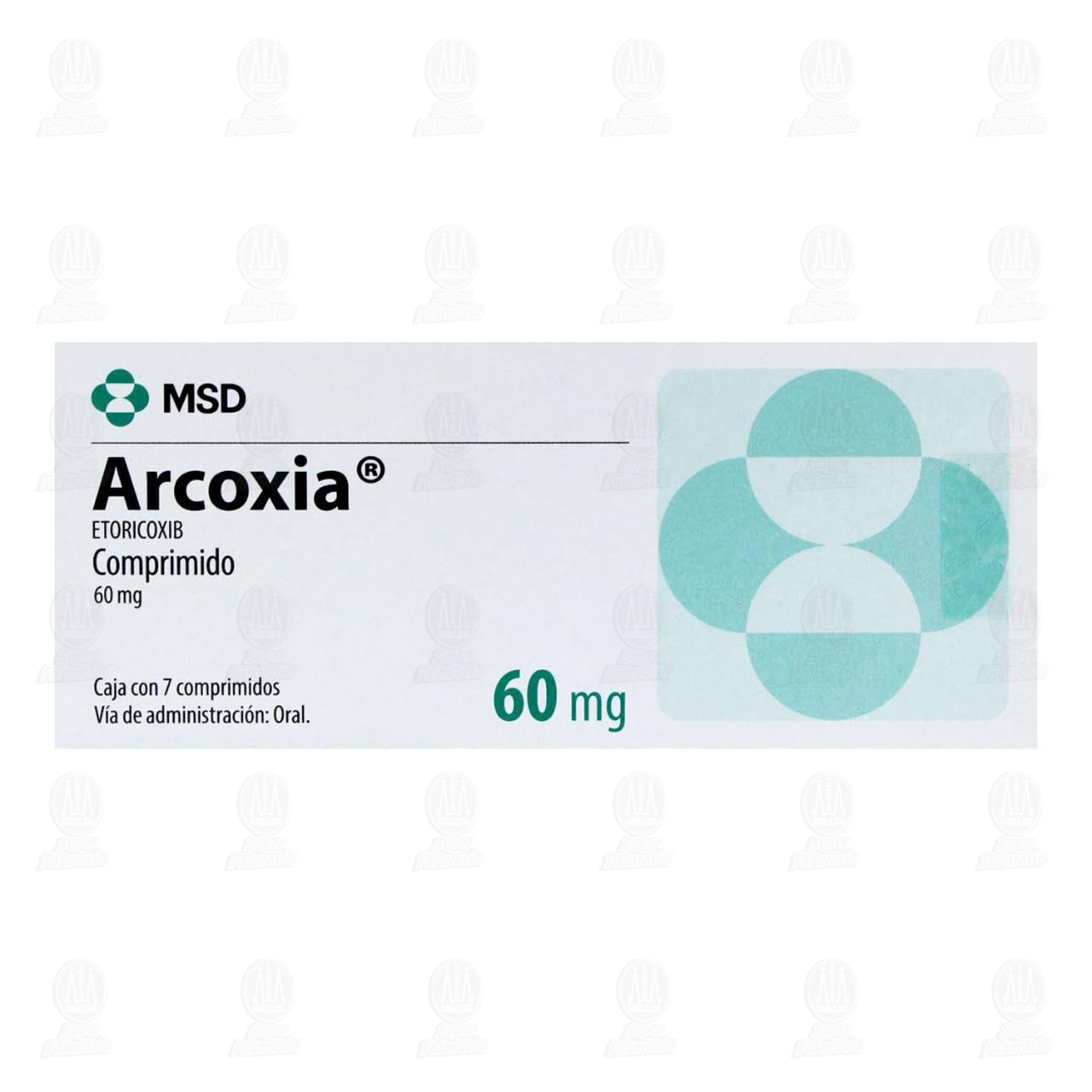 Arcoxia 60 mg, 7 Comprimidos. image number 1