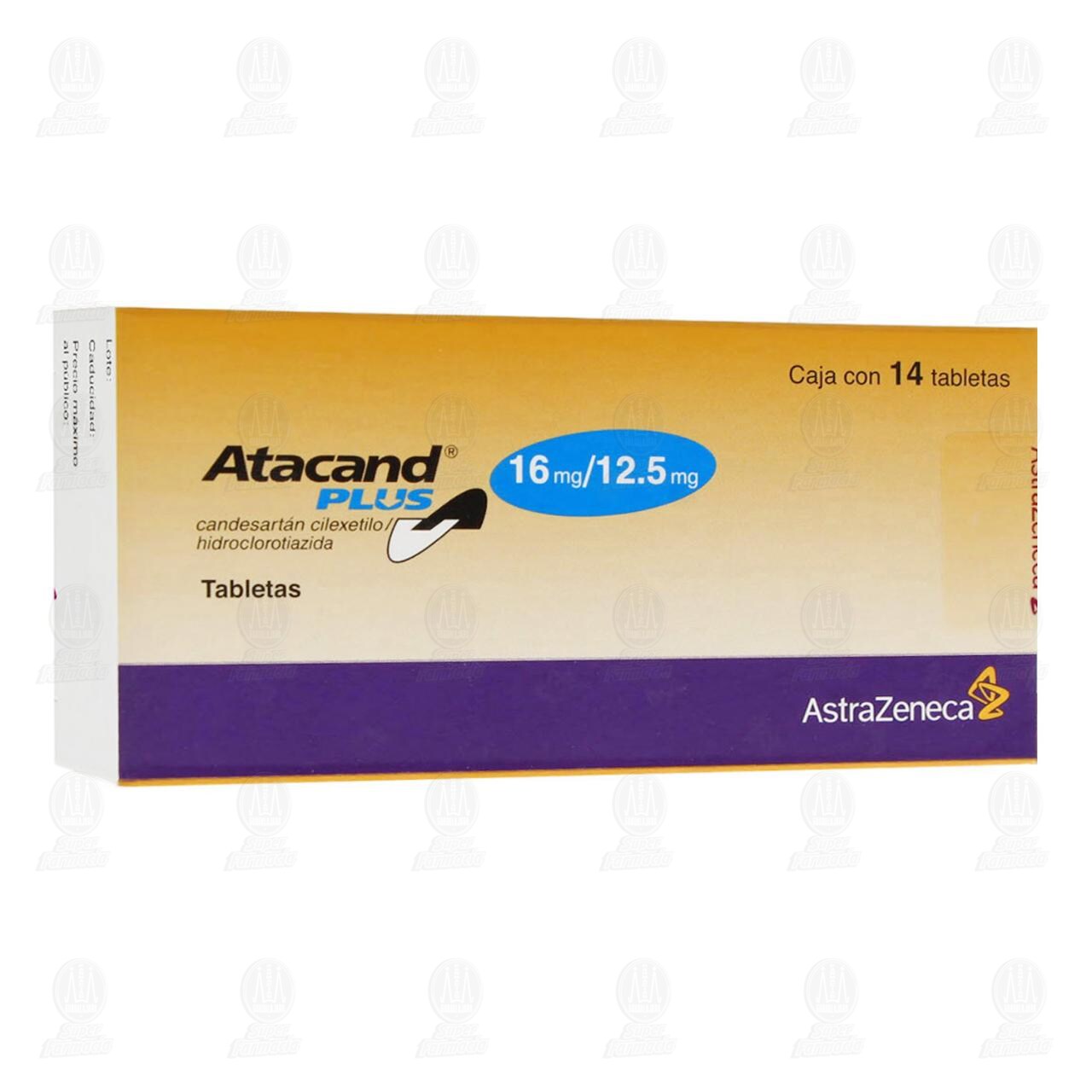 Atacand Plus 16mg/12.5mg, 14 Tabletas. image number 0