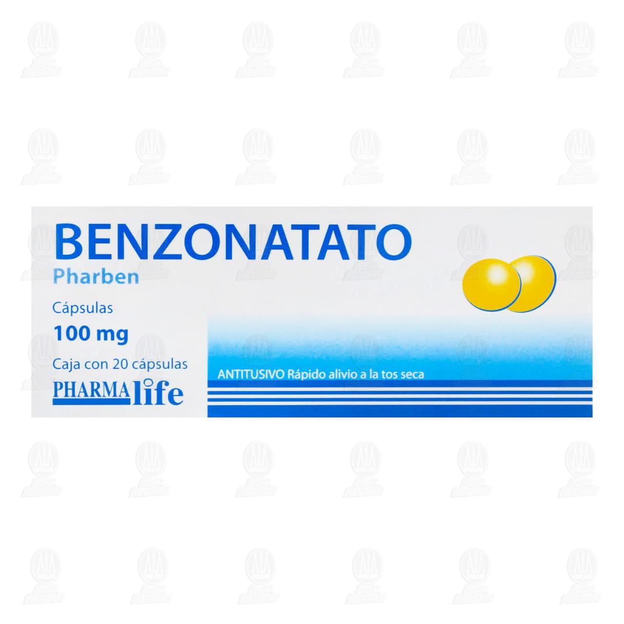 Benzonatato 100 mg, 20 Cápsulas Pharmalife. image number 1