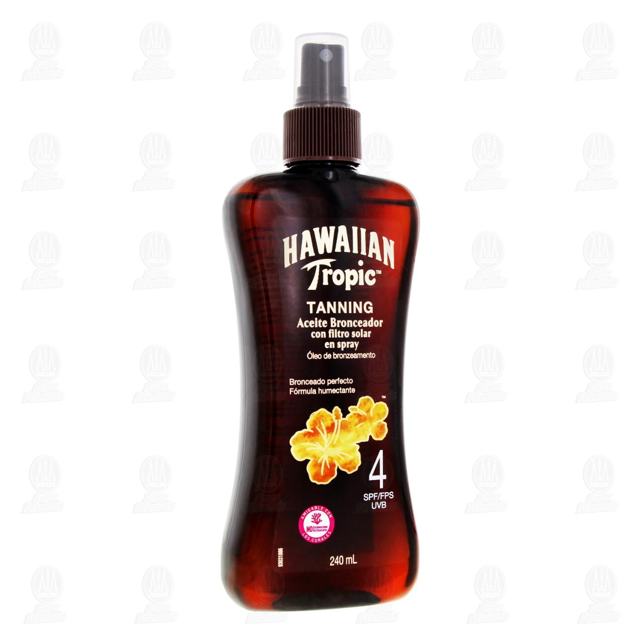 Aceite Bronceador Hawaiian Tropic con Filtro Solar en Spray FPS4, 240 ml. image number 0