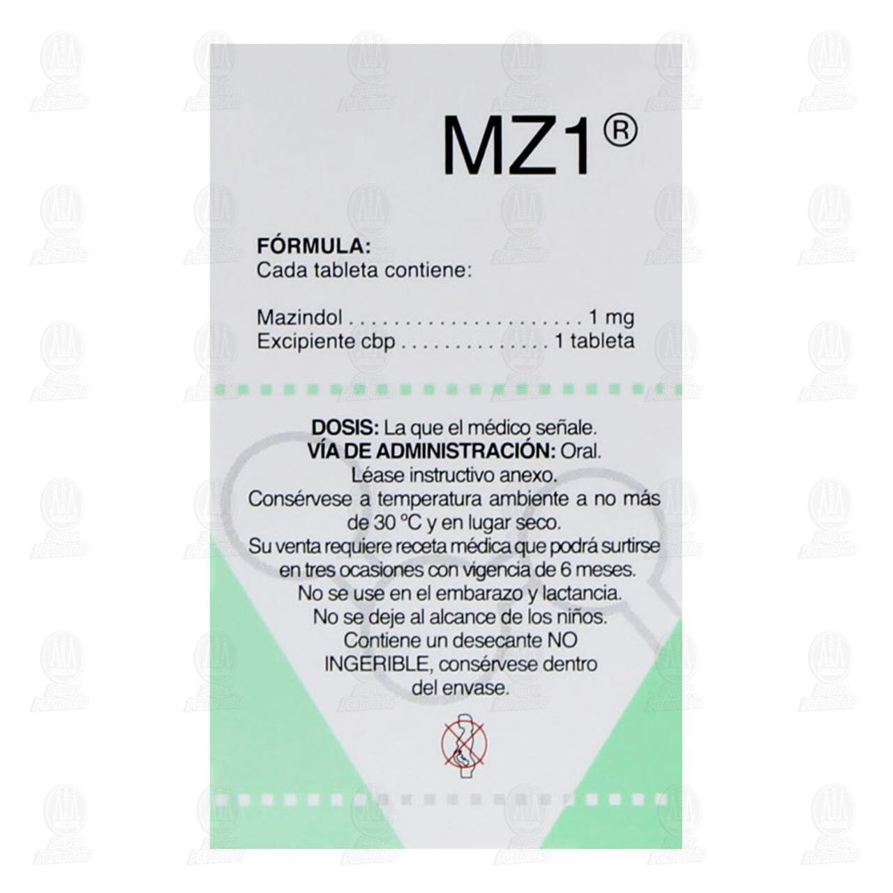 MZ1 1 mg, 30 Tabletas. image number 2