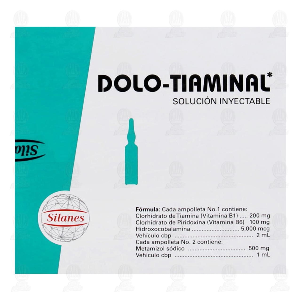 Dolo Tiaminal Ampolletas Inyectables, 6 Ampolletas. image number 2
